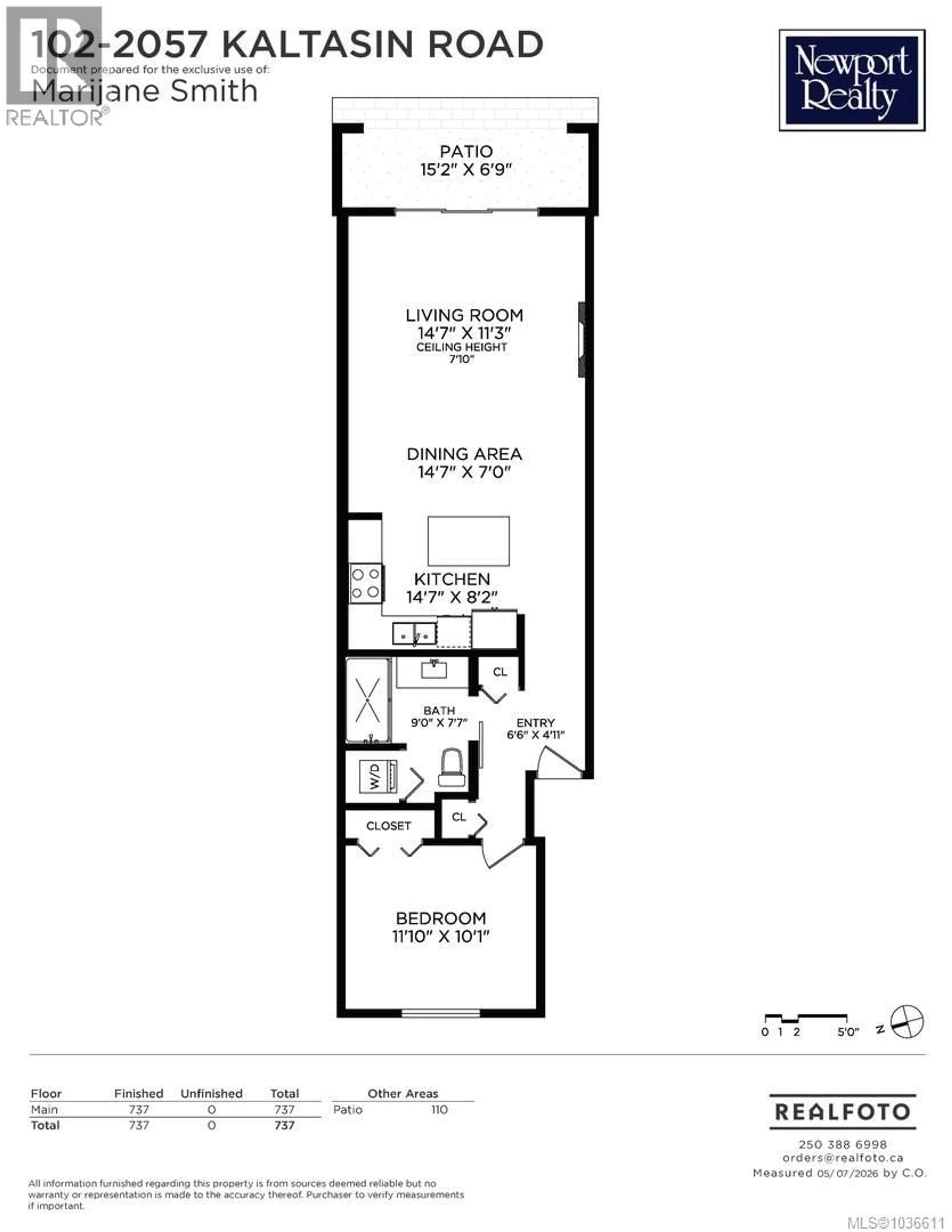 Floor plan for 102 - 2057 KALTASIN ROAD, Sooke British Columbia V9Z0B9