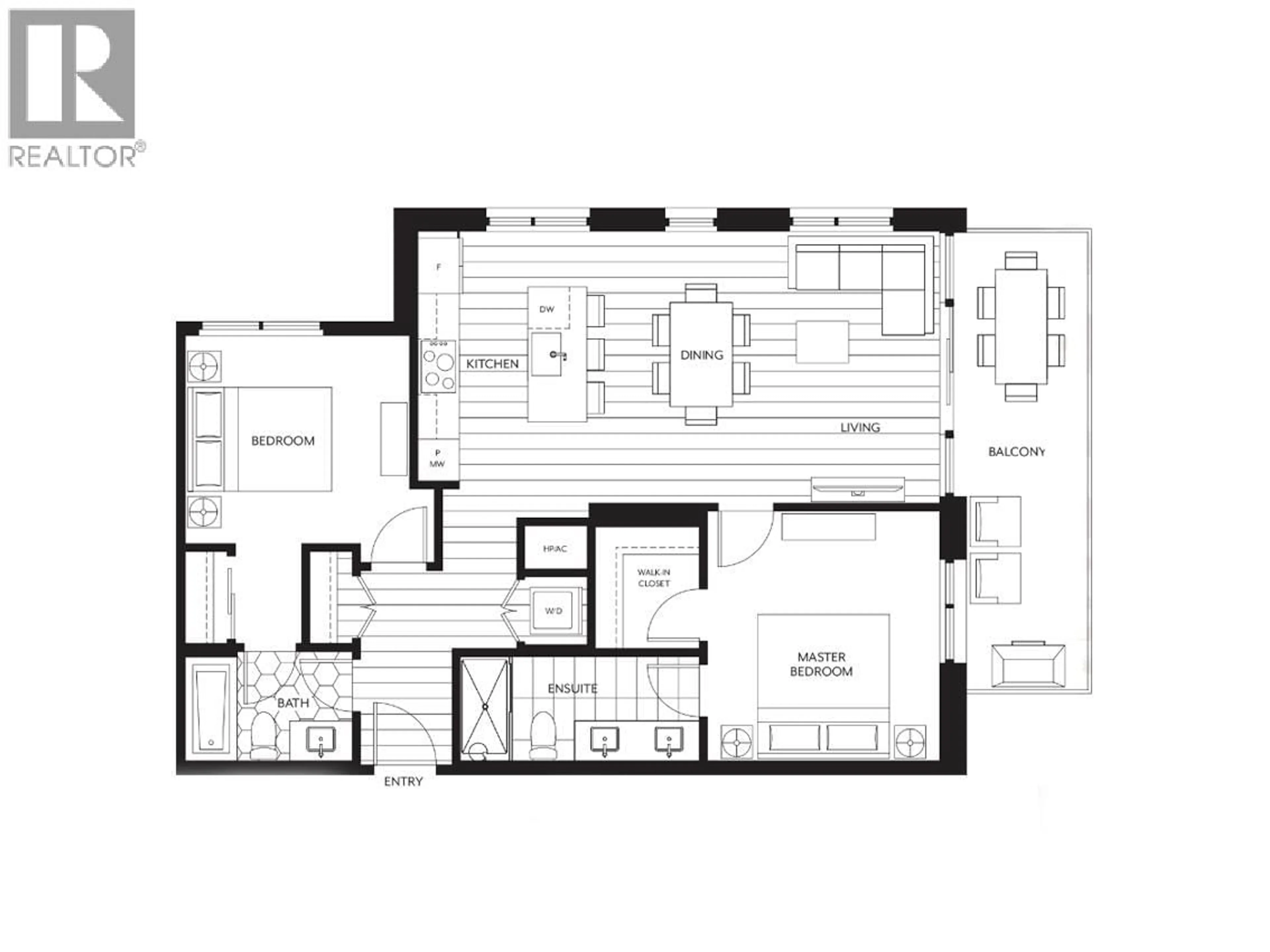Floor plan for 2307 - 1471 ST. PAUL STREET, Kelowna British Columbia V1Y2E4