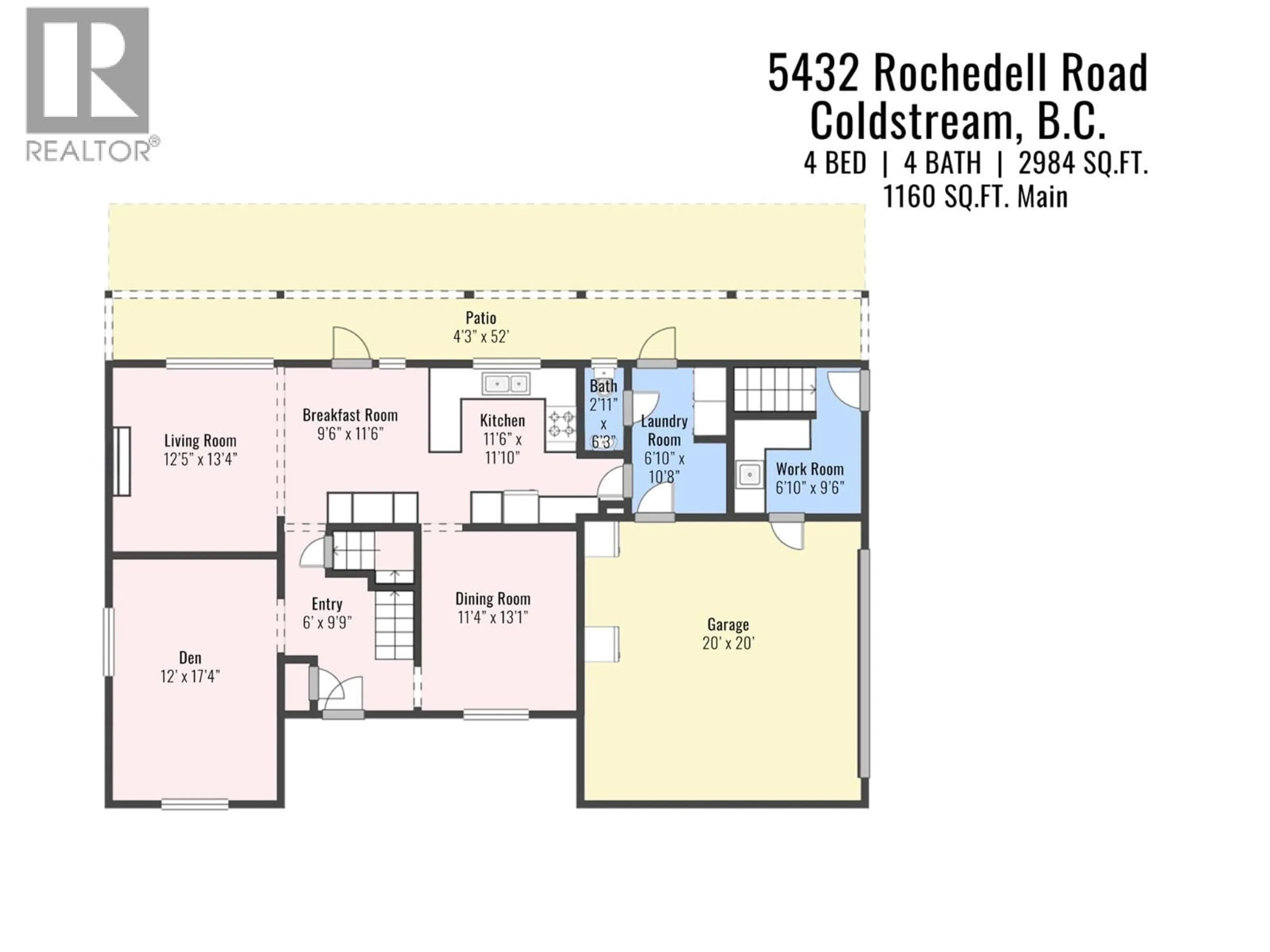Floor plan for 5432 ROCHDELL ROAD, Coldstream British Columbia V1B3E8