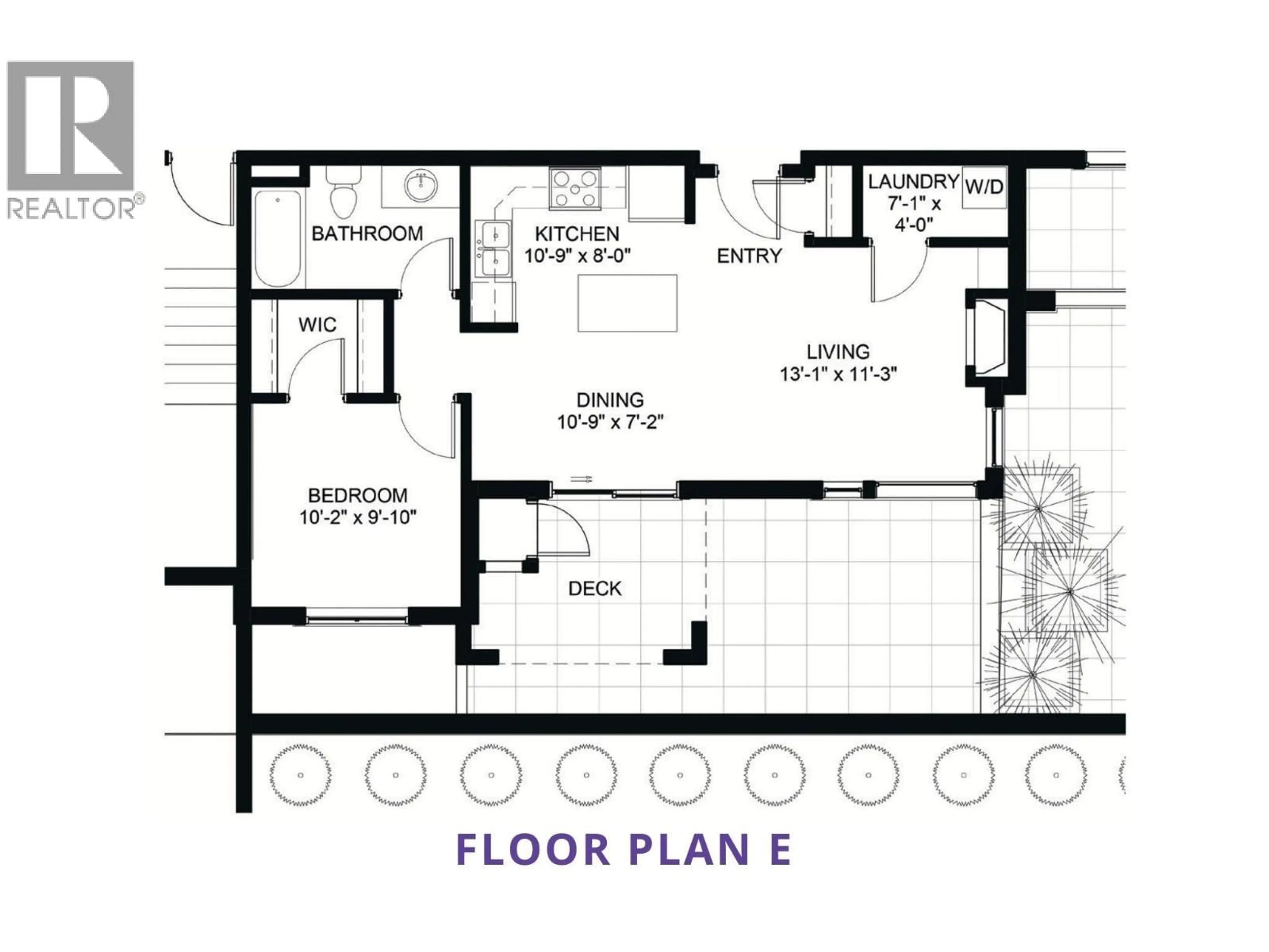 Floor plan for 105 - 2171 VAN HORNE DRIVE, Kamloops British Columbia V1S0E2