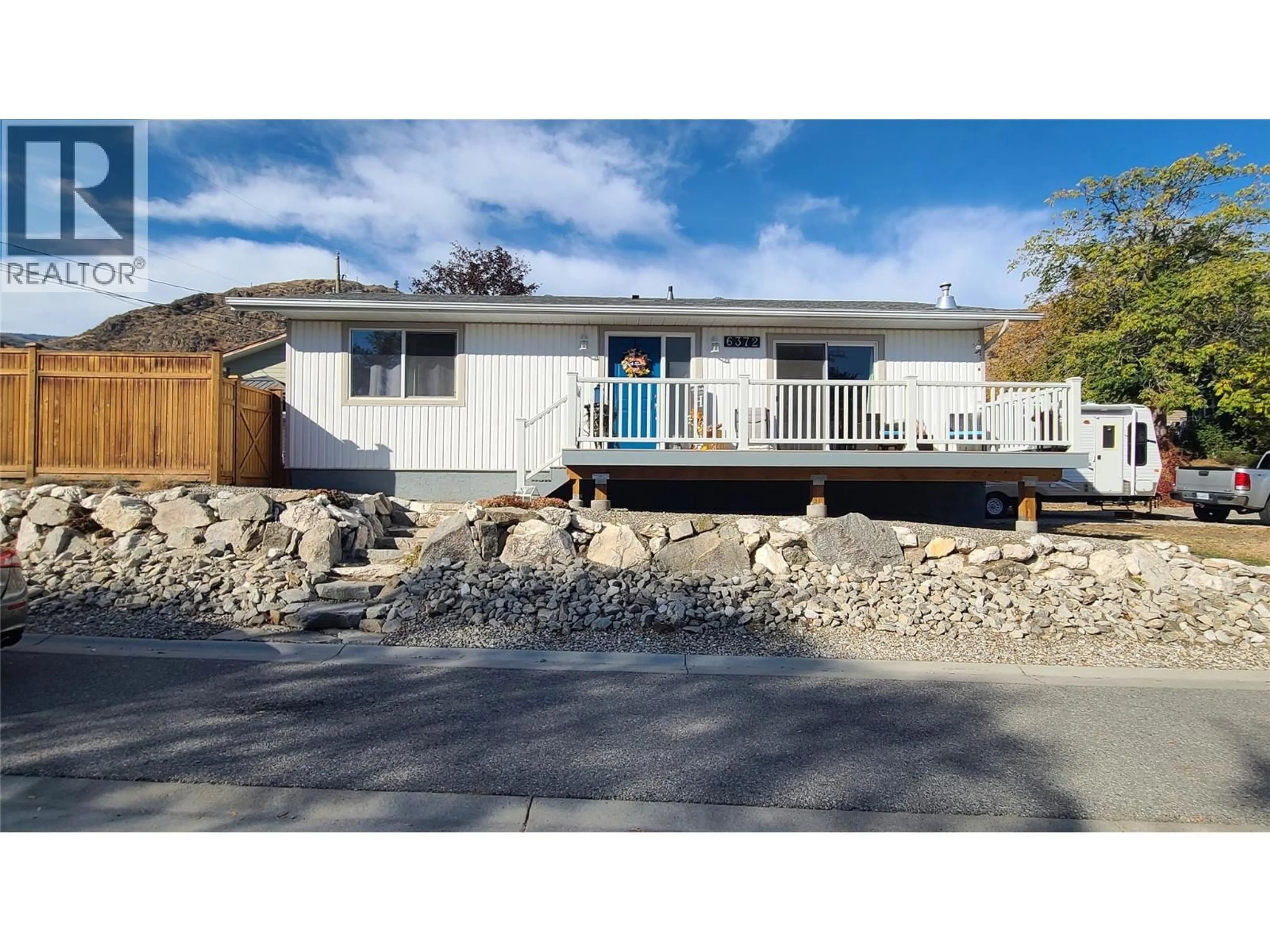 Home with vinyl exterior material, street for 6372 HAVEN STREET, Oliver British Columbia V0H1T0