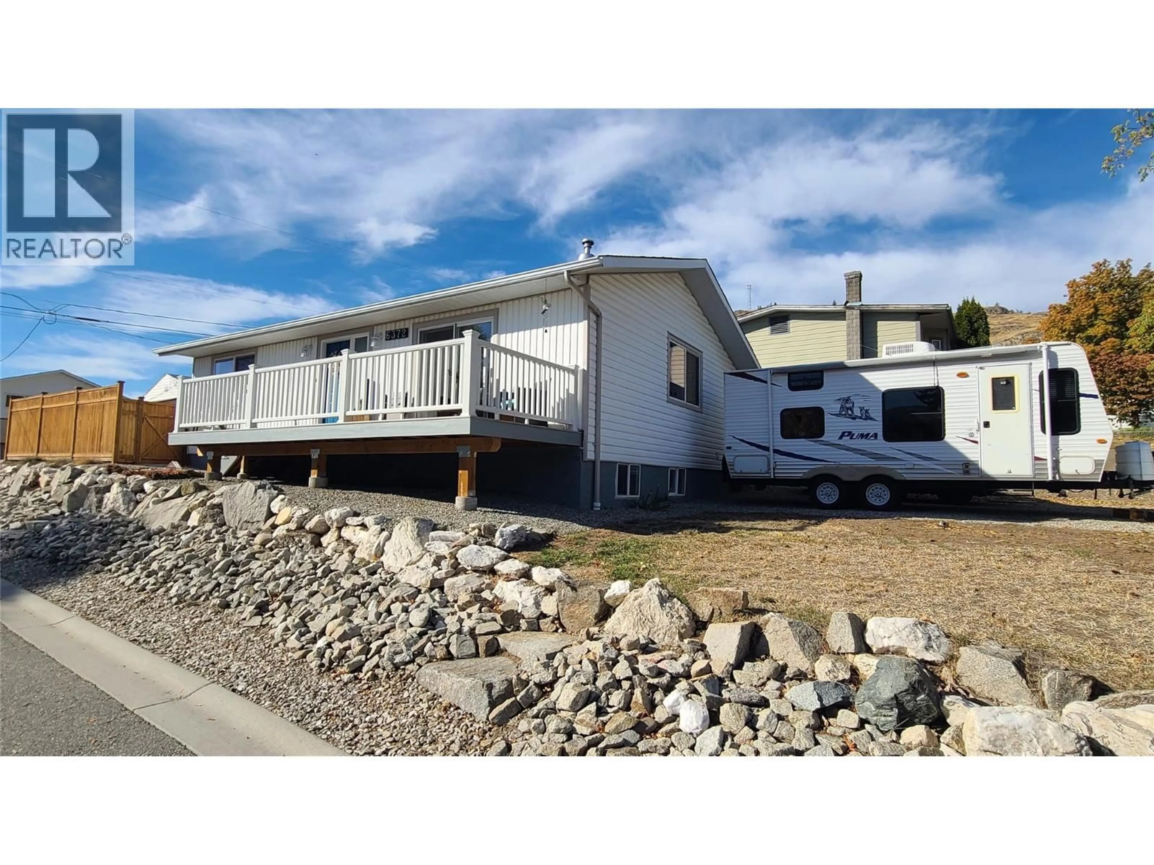 Home with vinyl exterior material, street for 6372 HAVEN STREET, Oliver British Columbia V0H1T0