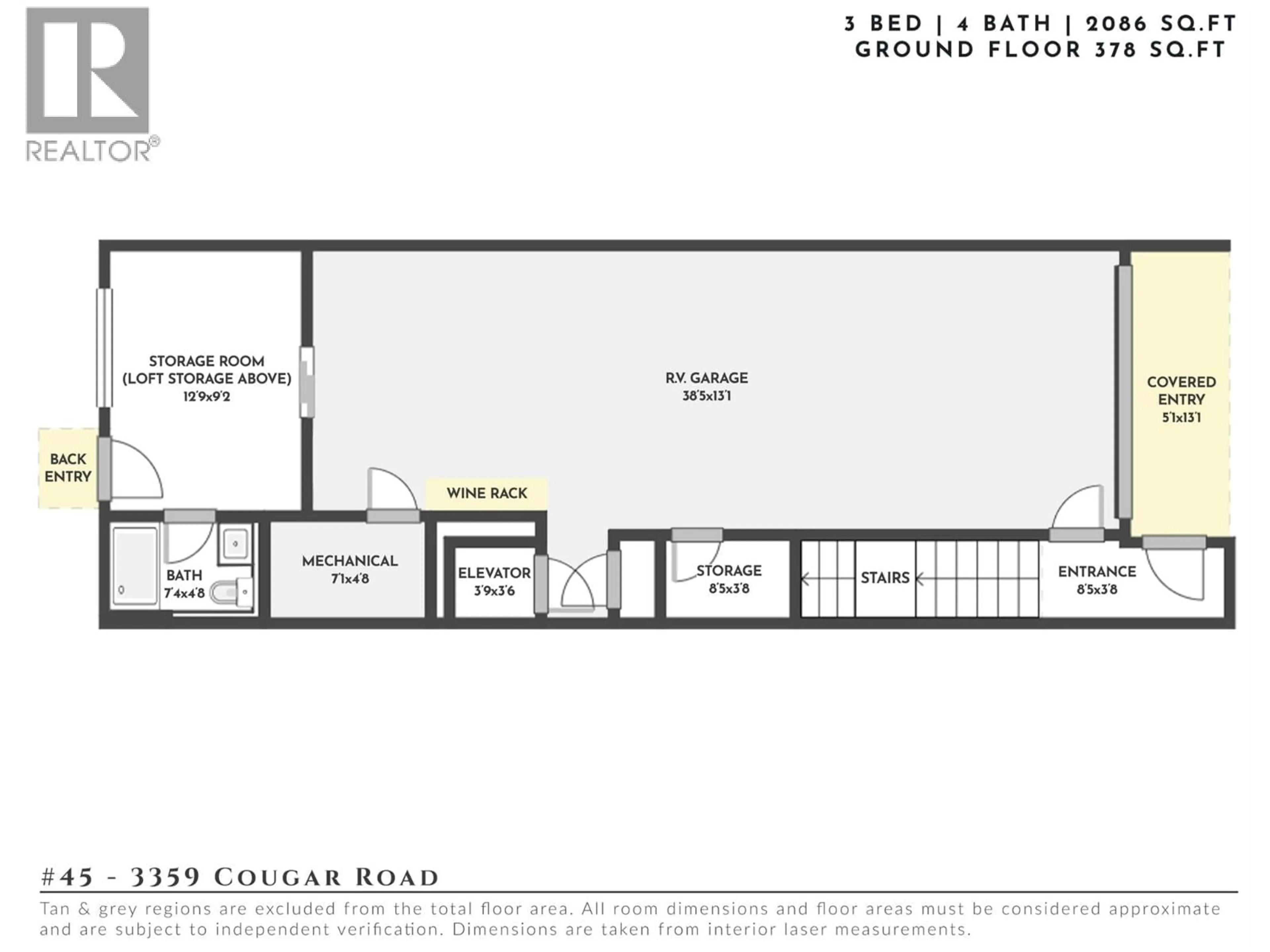 Floor plan for 45 - 3359 COUGAR ROAD, Westbank British Columbia V4T3G1