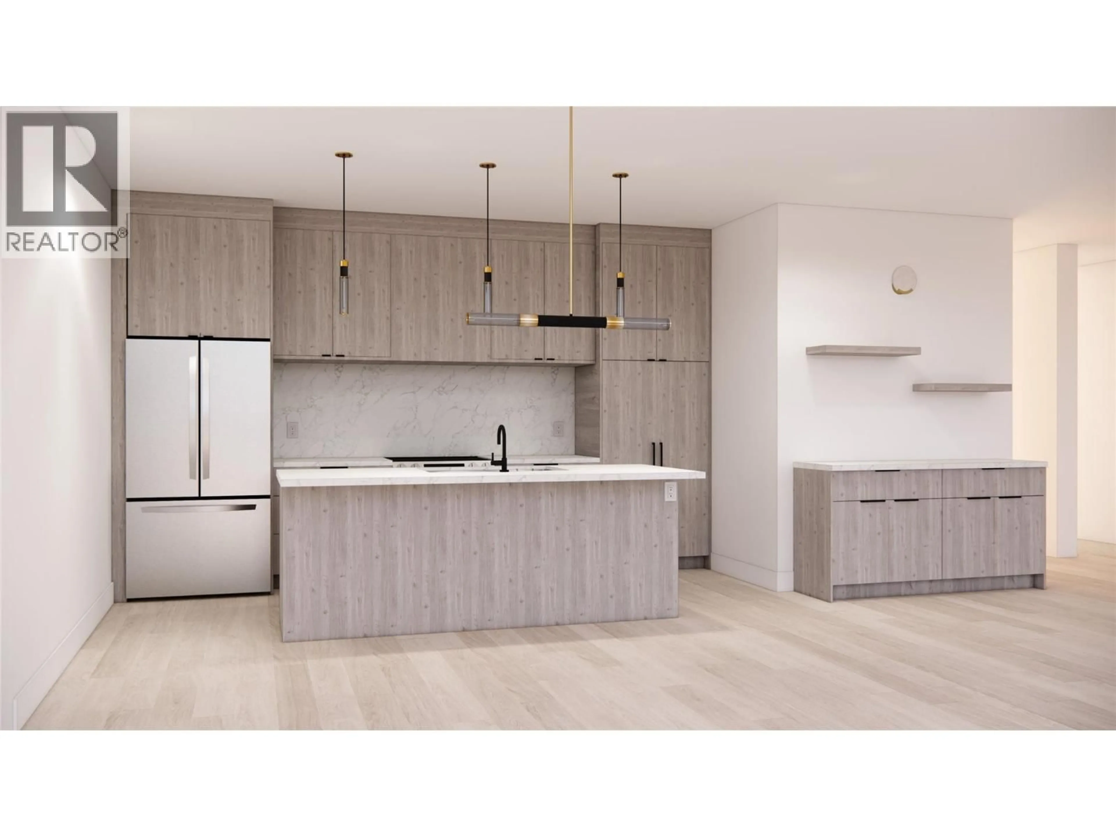 Open concept kitchen, wood/laminate floor for 327 - 38 RUE CHEVAL NOIR OTHER, Kamloops British Columbia V1S0G4