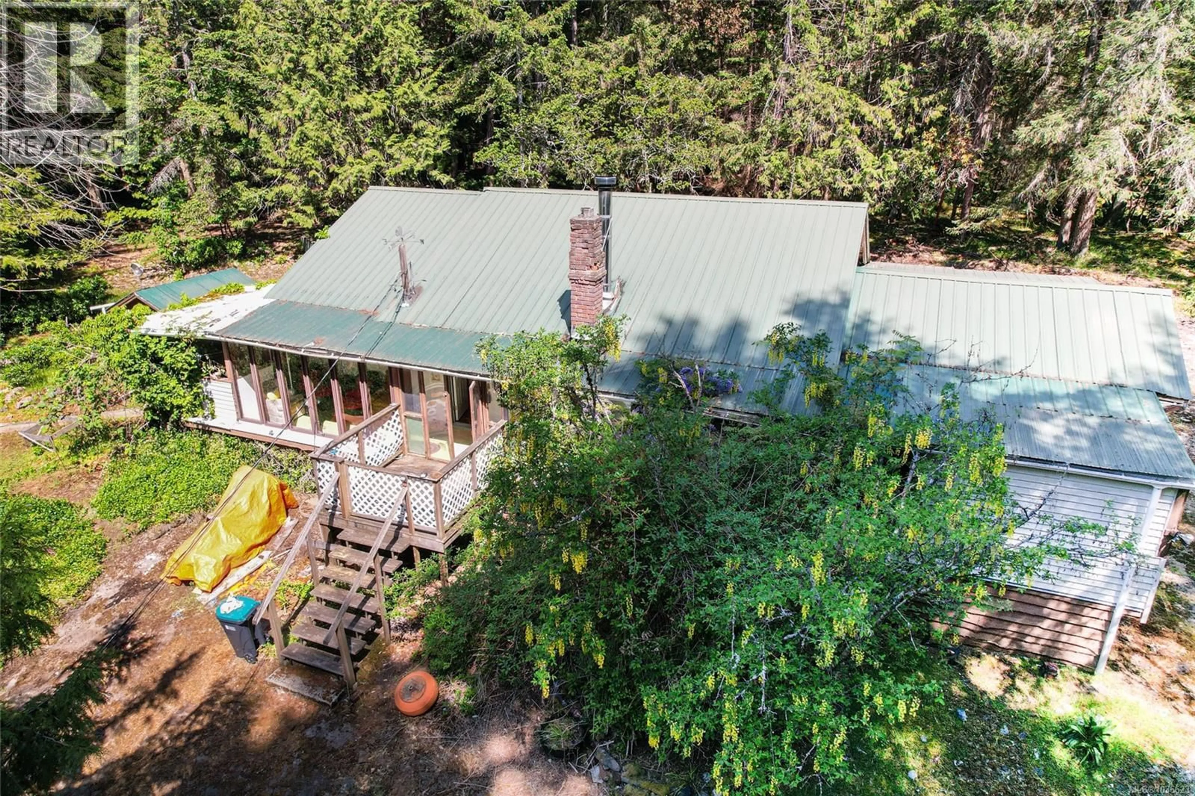 A pic from outside/outdoor area/front of a property/back of a property/a pic from drone, forest/trees view for 3070 FAIRBAIRN ROAD, Gabriola Island British Columbia V0R1X7