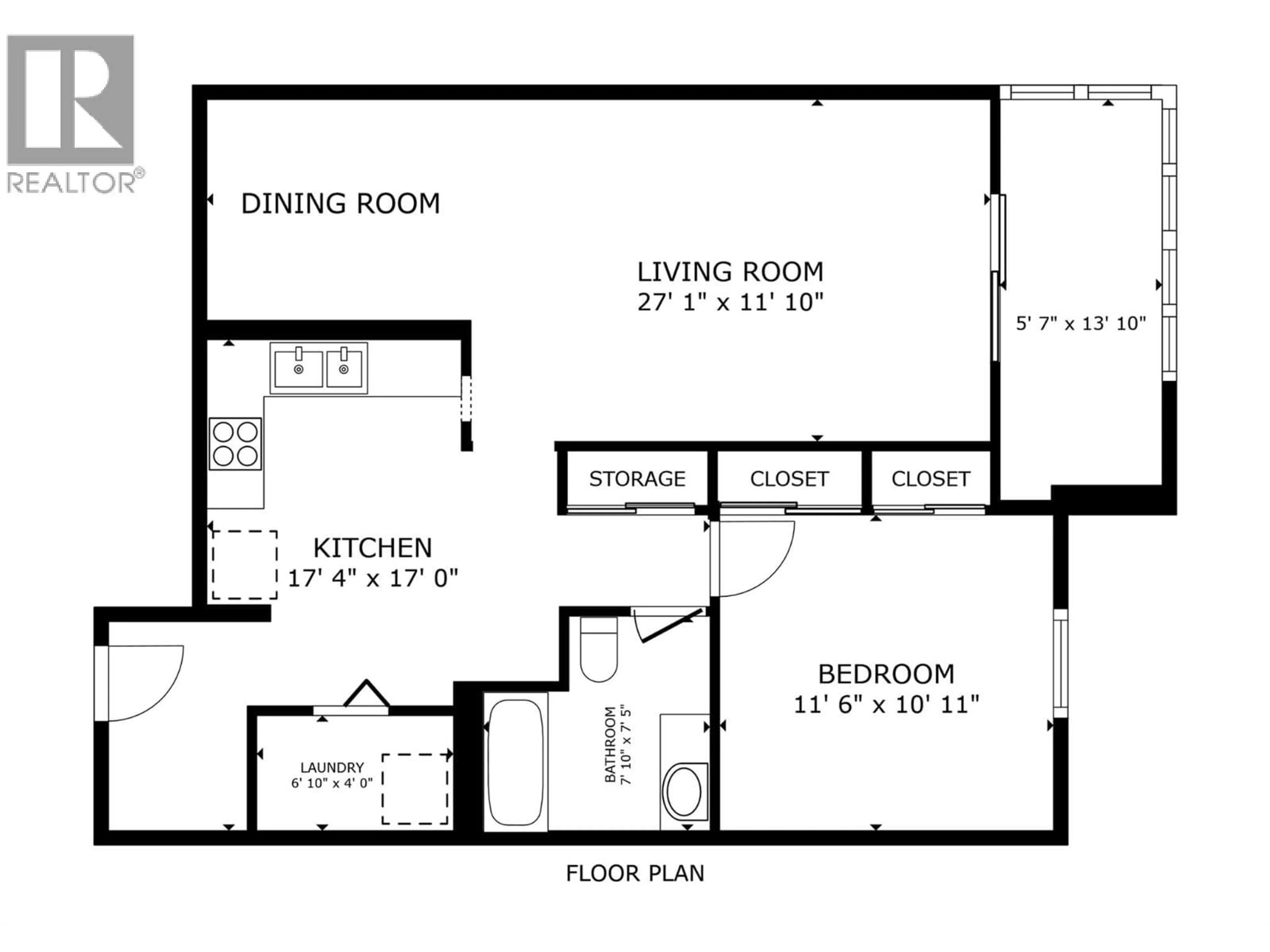 Floor plan for 407 - 1915 PACIFIC COURT, Kelowna British Columbia V1Y8B3