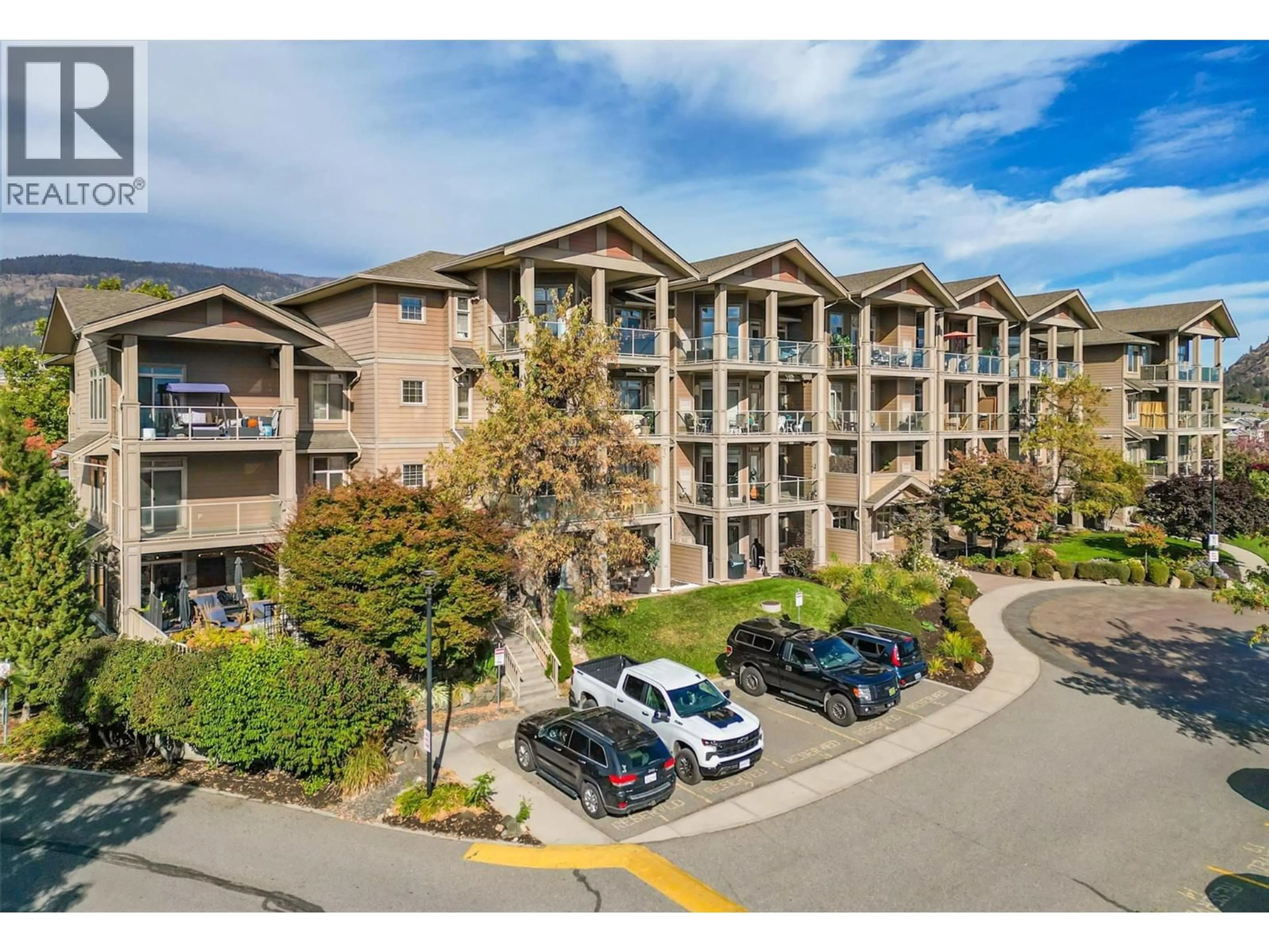 A pic from outside/outdoor area/front of a property/back of a property/a pic from drone, unknown for 201 - 3521 CARRINGTON ROAD, West Kelowna British Columbia V4T2E6