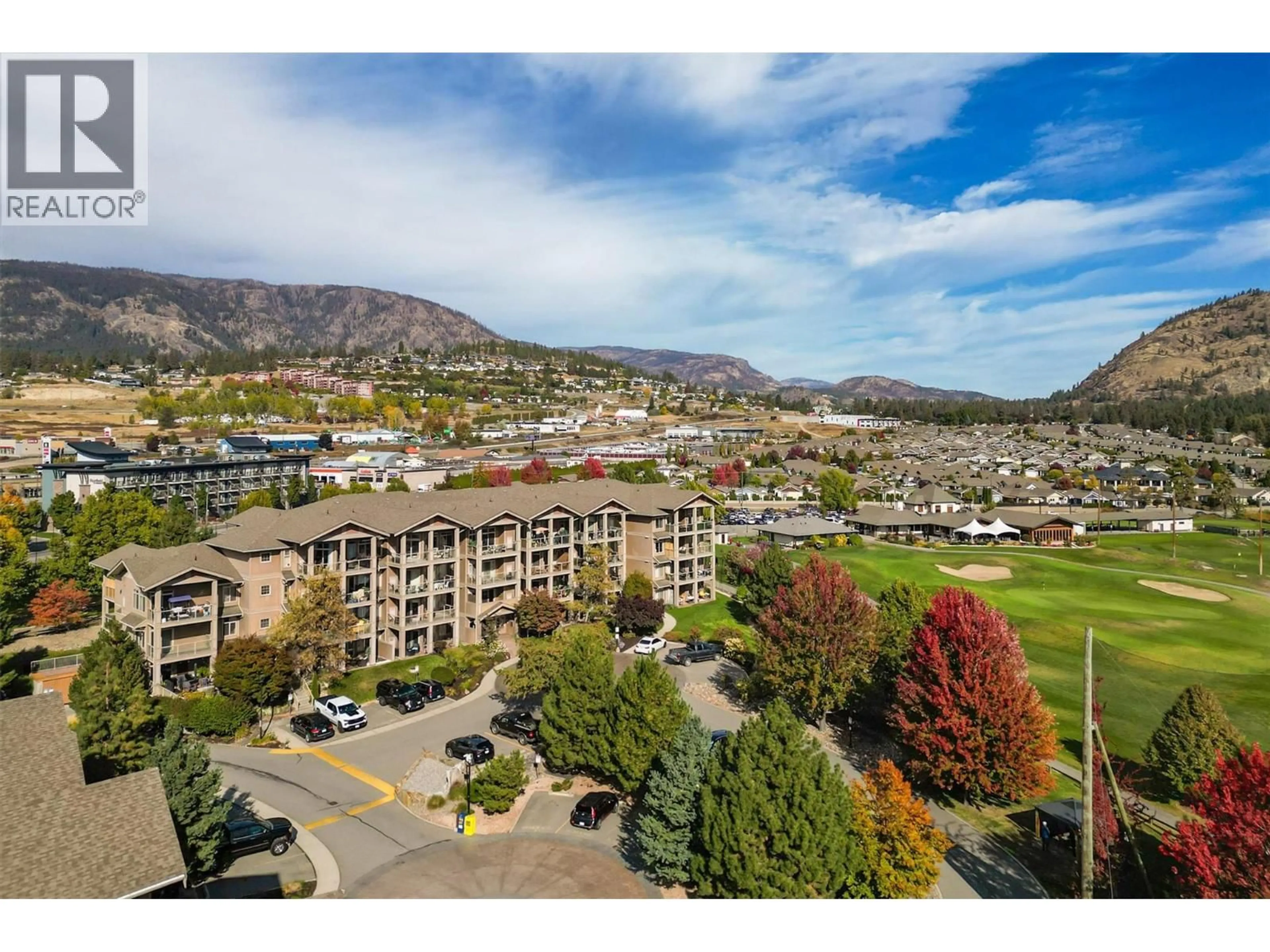 A pic from outside/outdoor area/front of a property/back of a property/a pic from drone, mountain view for 201 - 3521 CARRINGTON ROAD, West Kelowna British Columbia V4T2E6