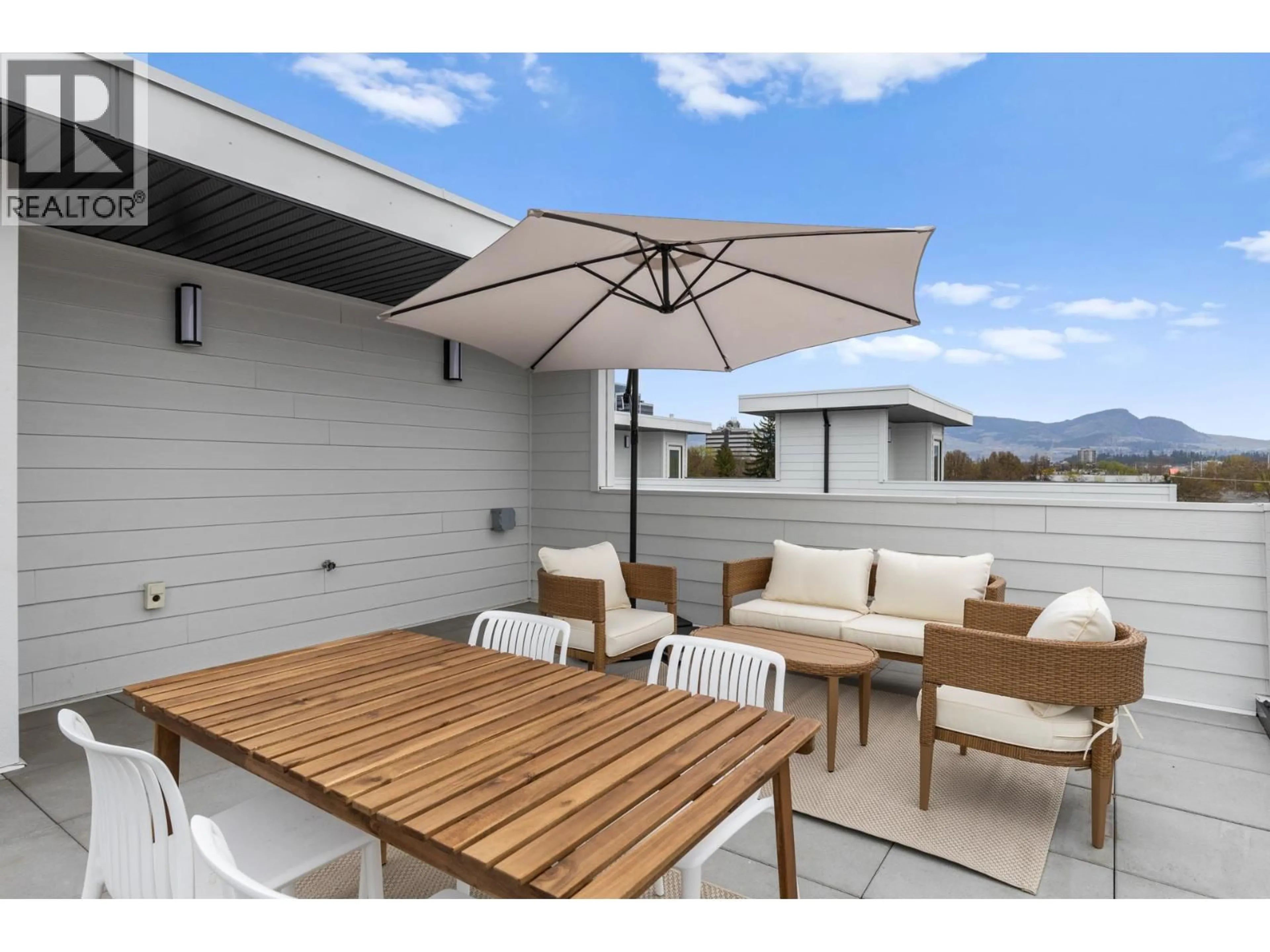 Patio, mountain view for 4 - 1463 INKAR ROAD, Kelowna British Columbia V1Y8J1