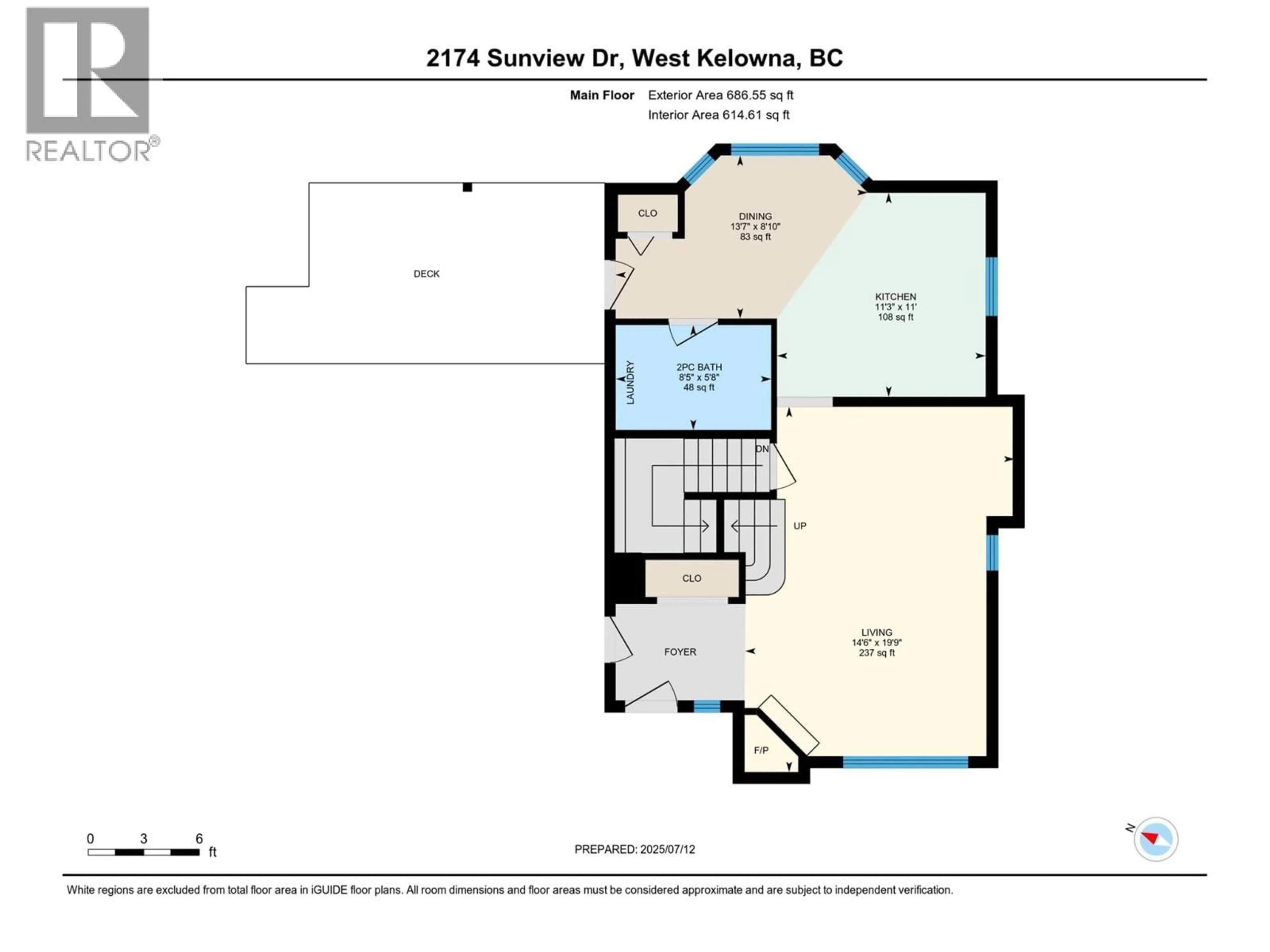 Floor plan for 2174 SUNVIEW DRIVE, Kelowna British Columbia V1Z3R2