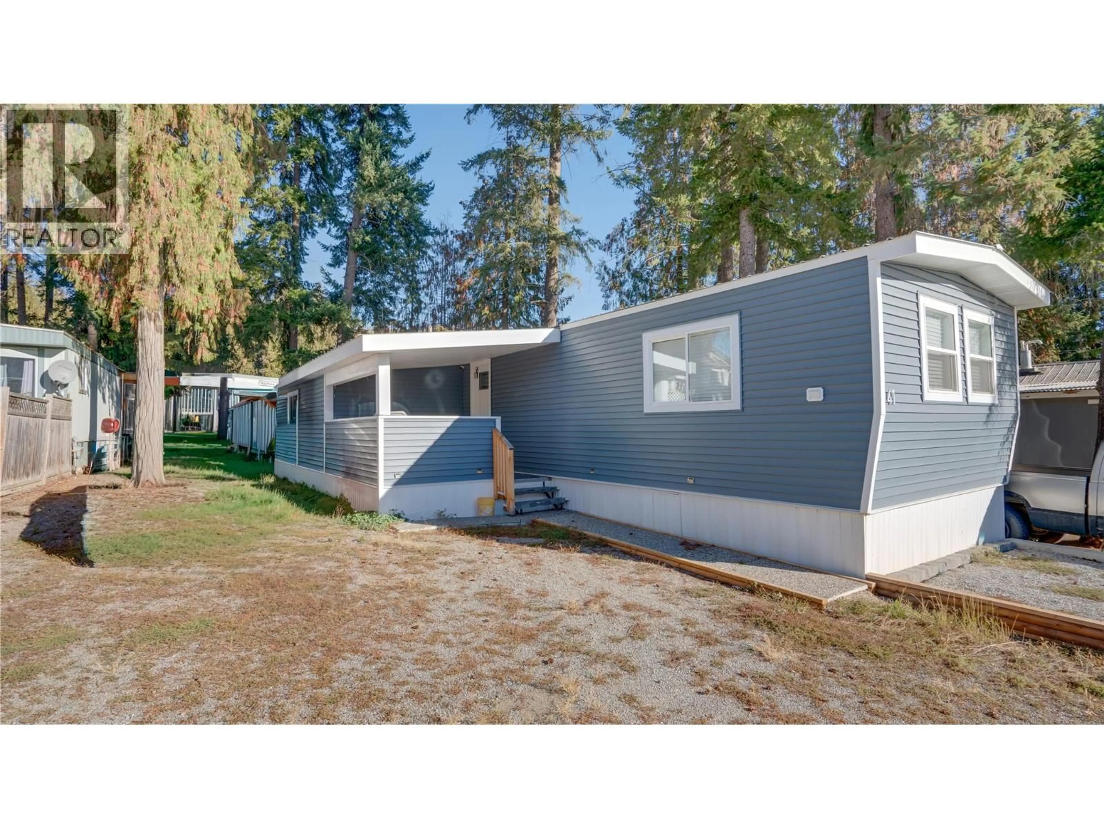 Home with vinyl exterior material, street for 41 - 6588 97A HIGHWAY, Enderby British Columbia V0E1V3