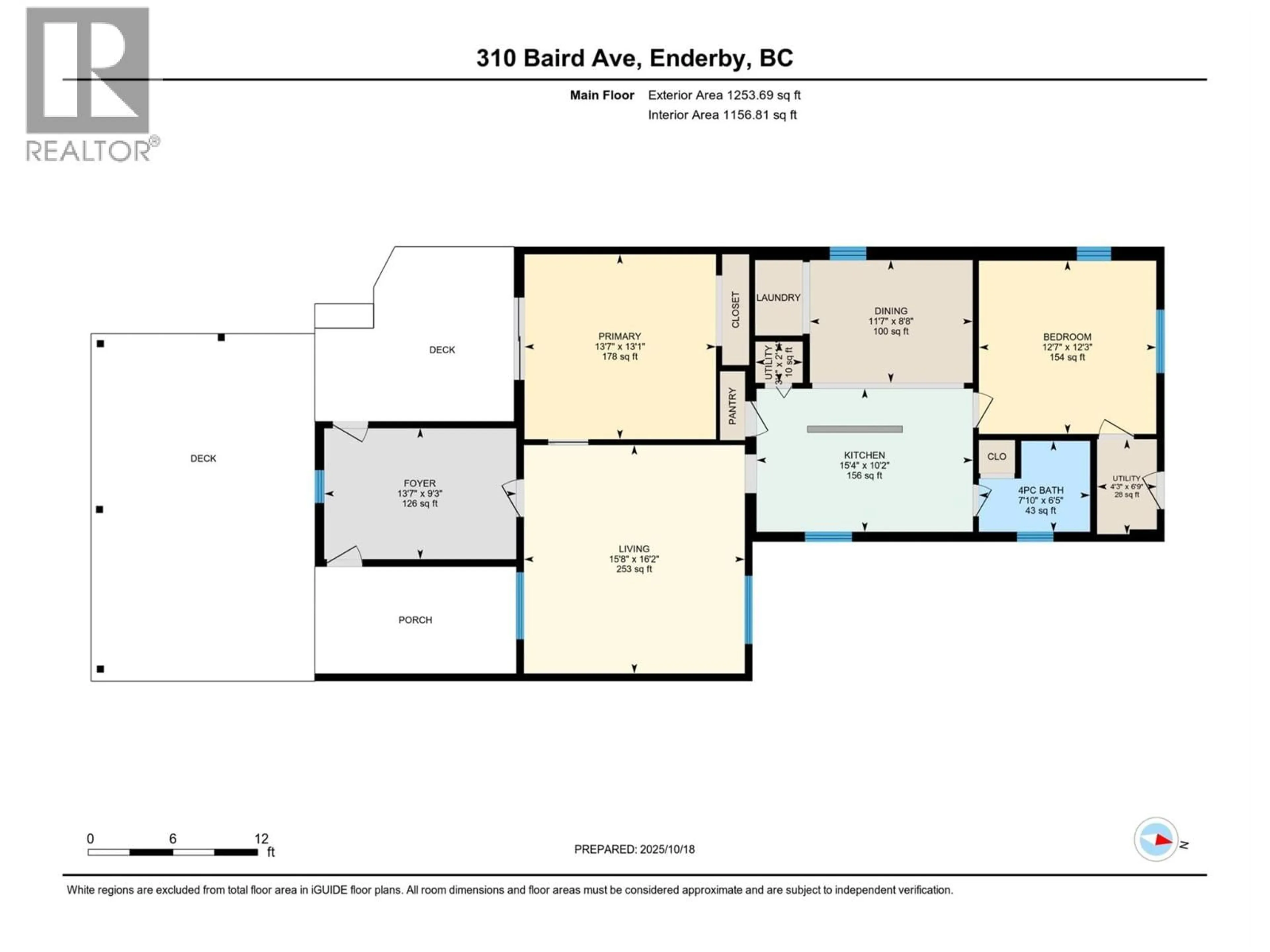 Floor plan for 310 BAIRD AVENUE, Enderby British Columbia V4Y4A2