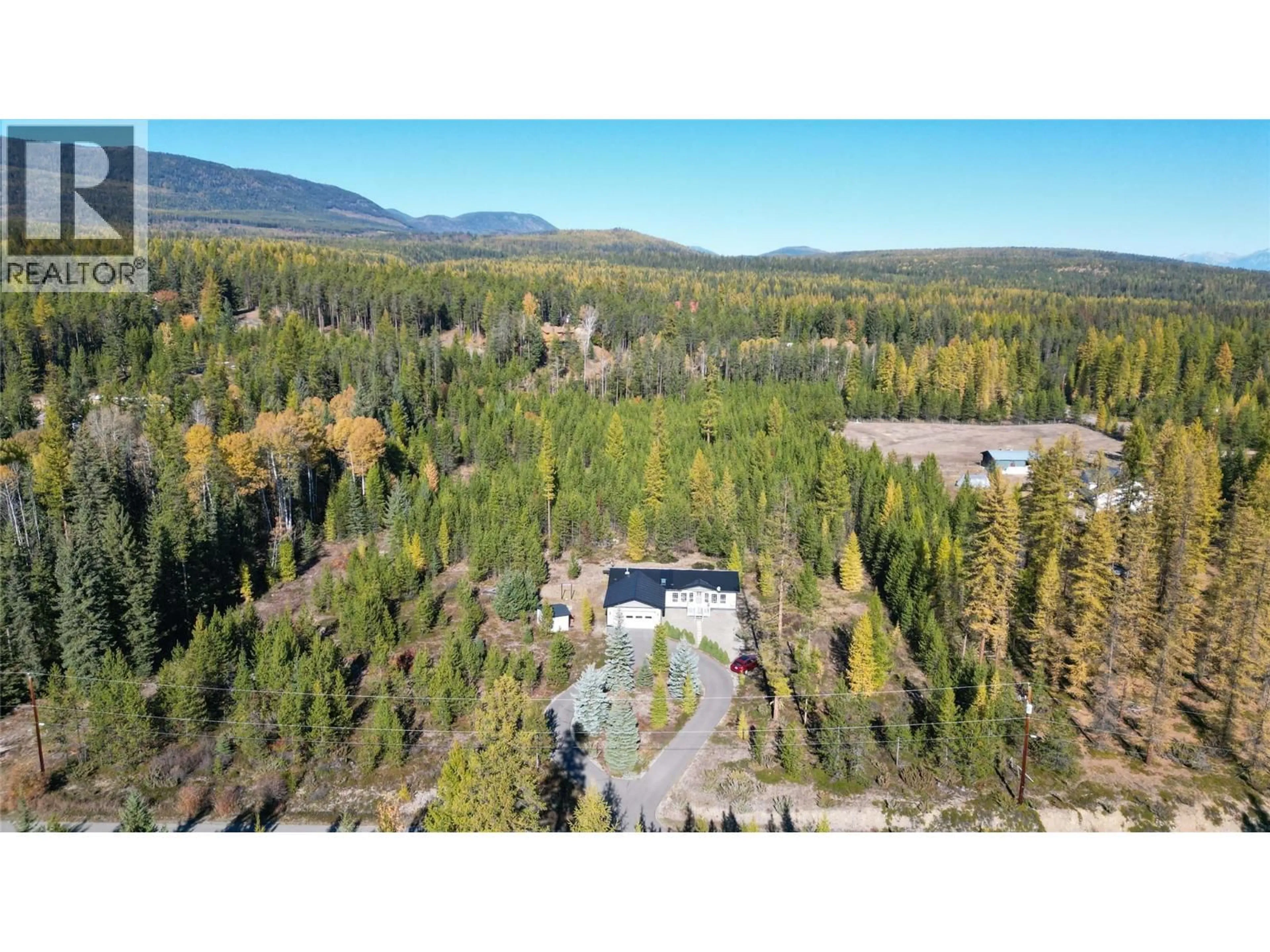 A pic from outside/outdoor area/front of a property/back of a property/a pic from drone, forest/trees view for 2101 MAWER ROAD, Kimberley British Columbia V1A3L9