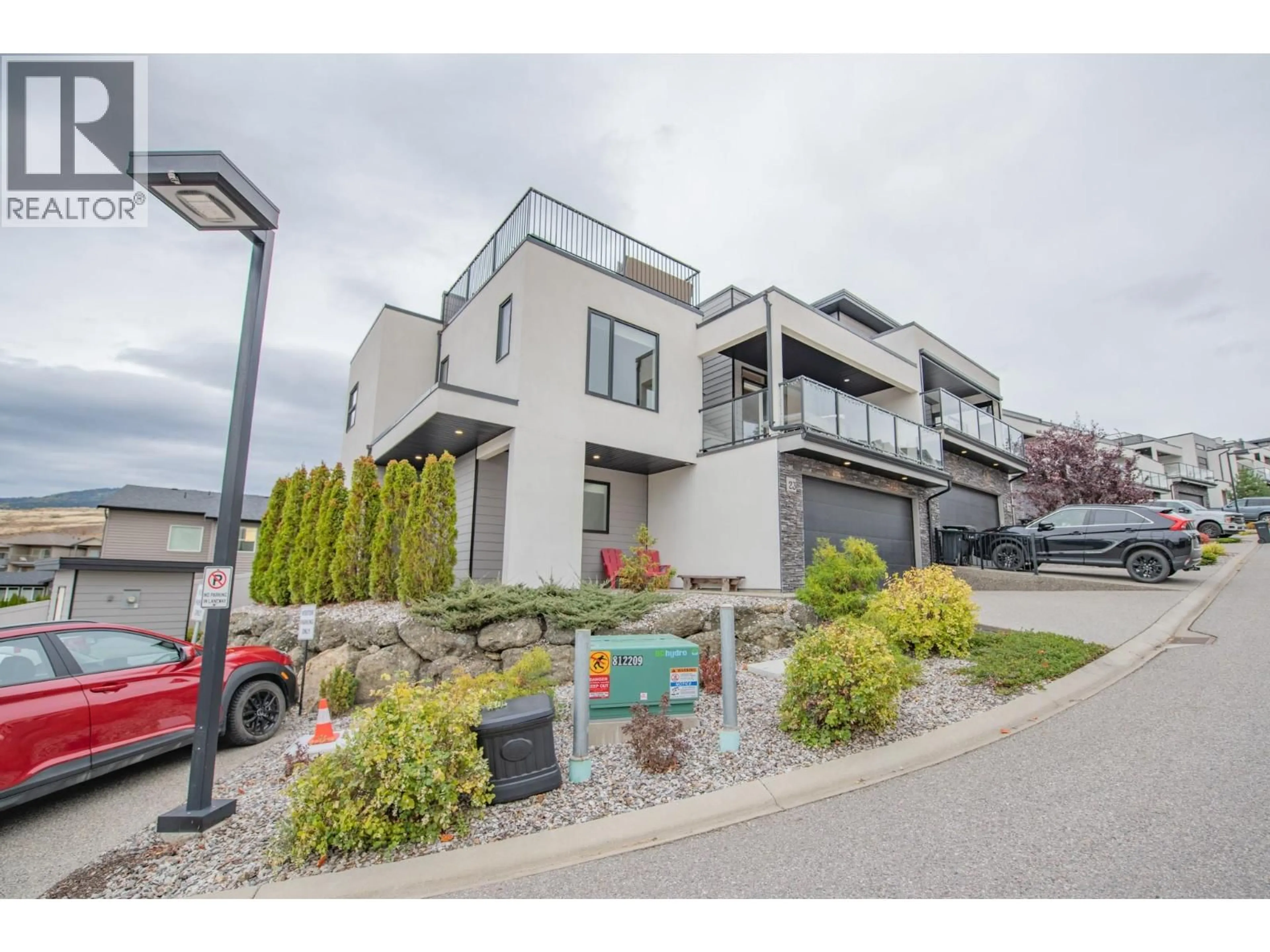 A pic from outside/outdoor area/front of a property/back of a property/a pic from drone, street for 23 - 900 MT. IDA DRIVE, Vernon British Columbia V1B4G1