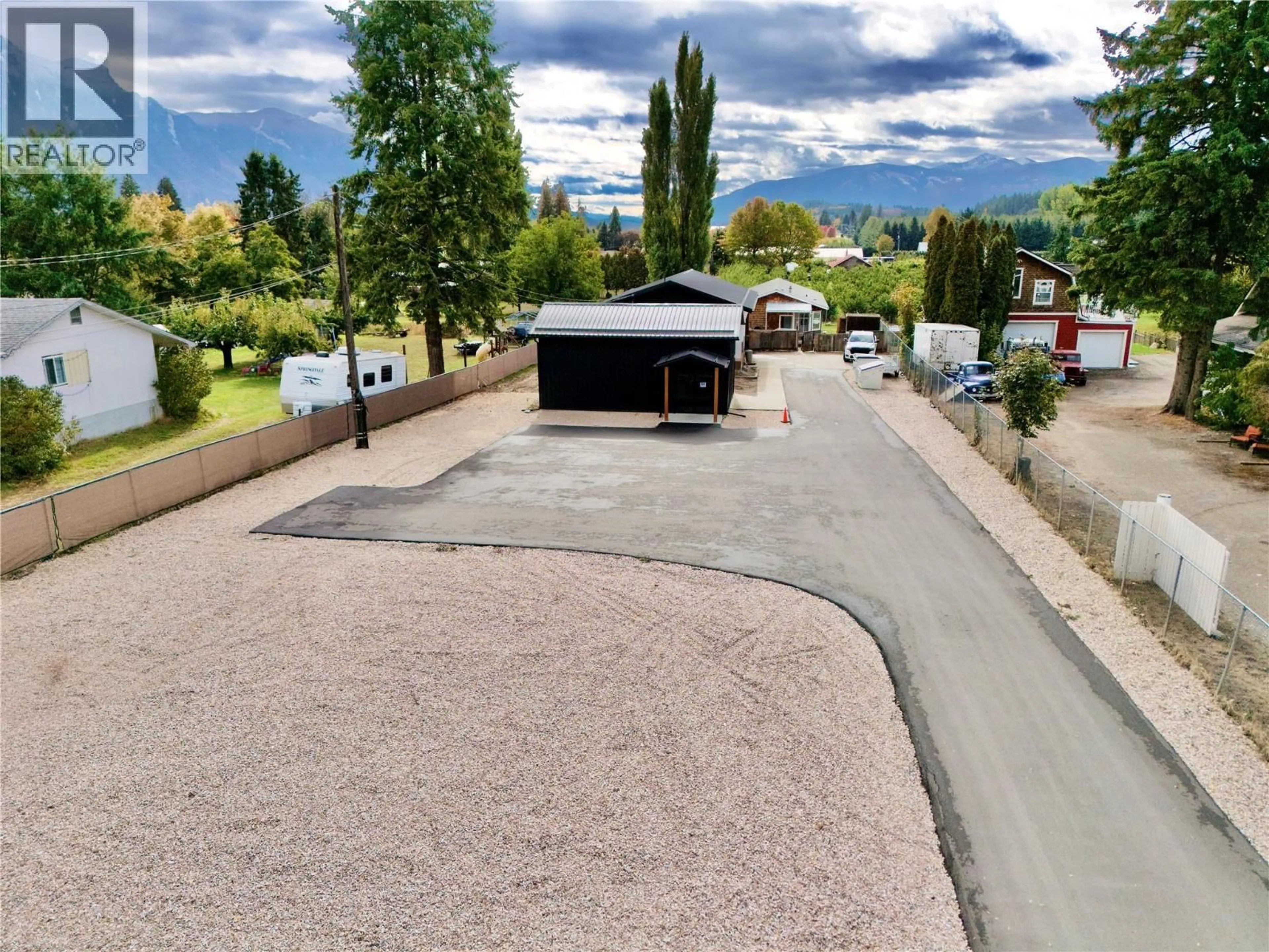 A pic from outside/outdoor area/front of a property/back of a property/a pic from drone, street for 3211 HIGHWAY 3 OTHER, Erickson British Columbia V0B1G1