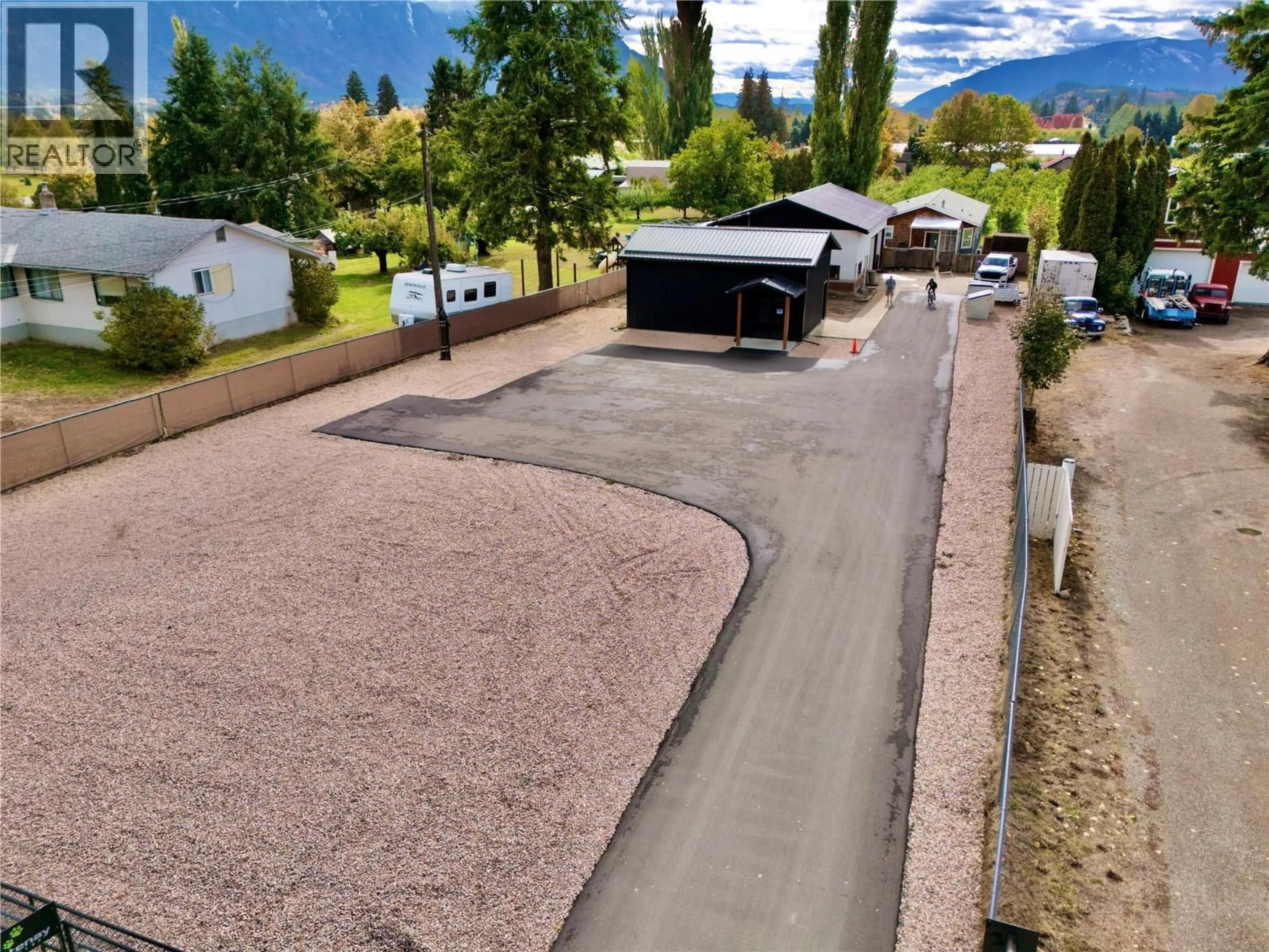 A pic from outside/outdoor area/front of a property/back of a property/a pic from drone, street for 3211 HIGHWAY 3 OTHER, Erickson British Columbia V0B1G1