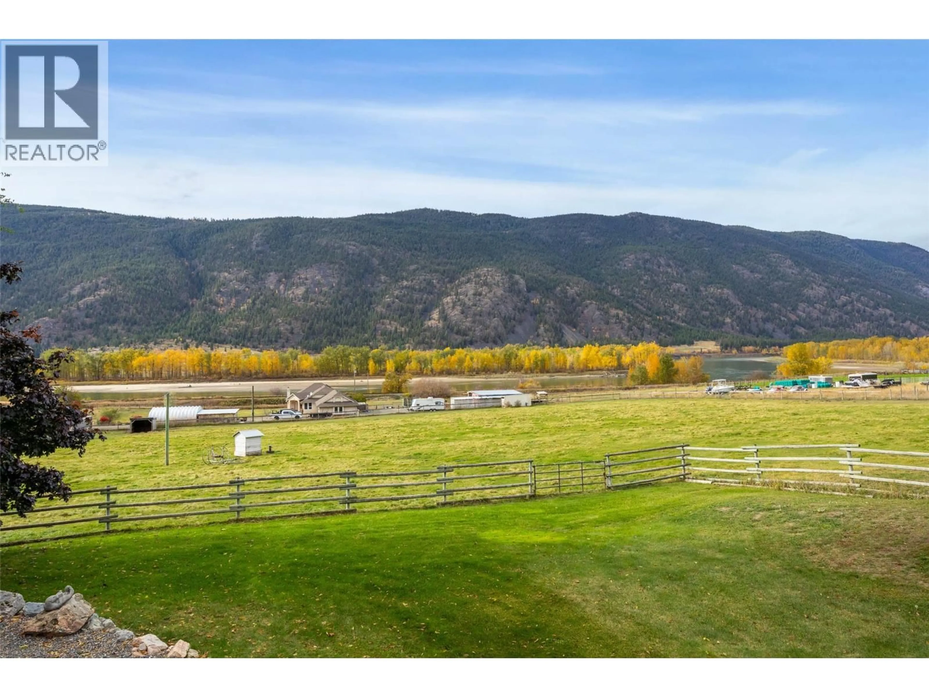 A pic from outside/outdoor area/front of a property/back of a property/a pic from drone, mountain view for 185 HOOVERS FERRY ROAD, Kamloops British Columbia V0E1Z2