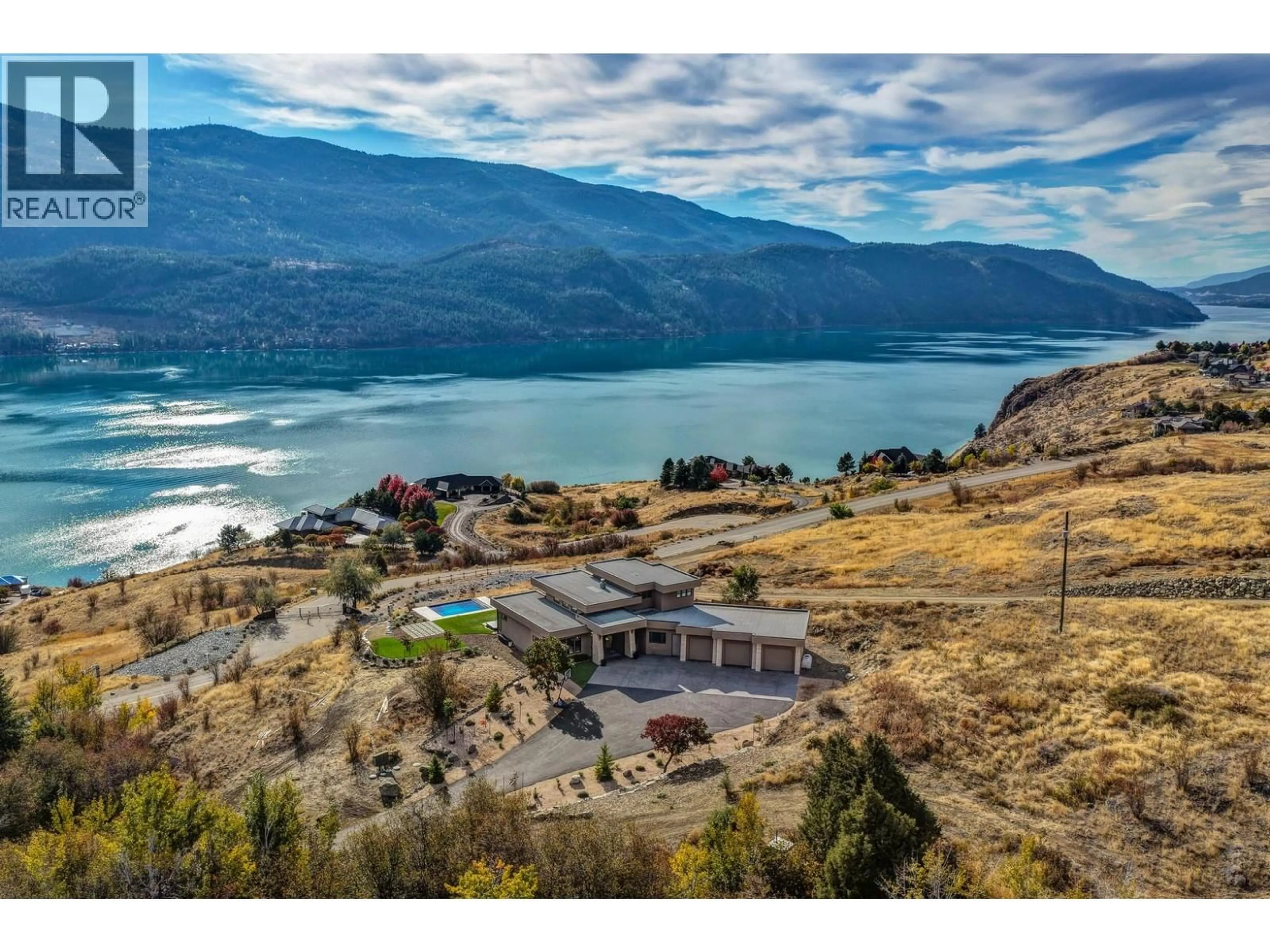 A pic from outside/outdoor area/front of a property/back of a property/a pic from drone, water/lake/river/ocean view for 238 KALAMALKA LAKEVIEW DRIVE, Vernon British Columbia V1H1G1