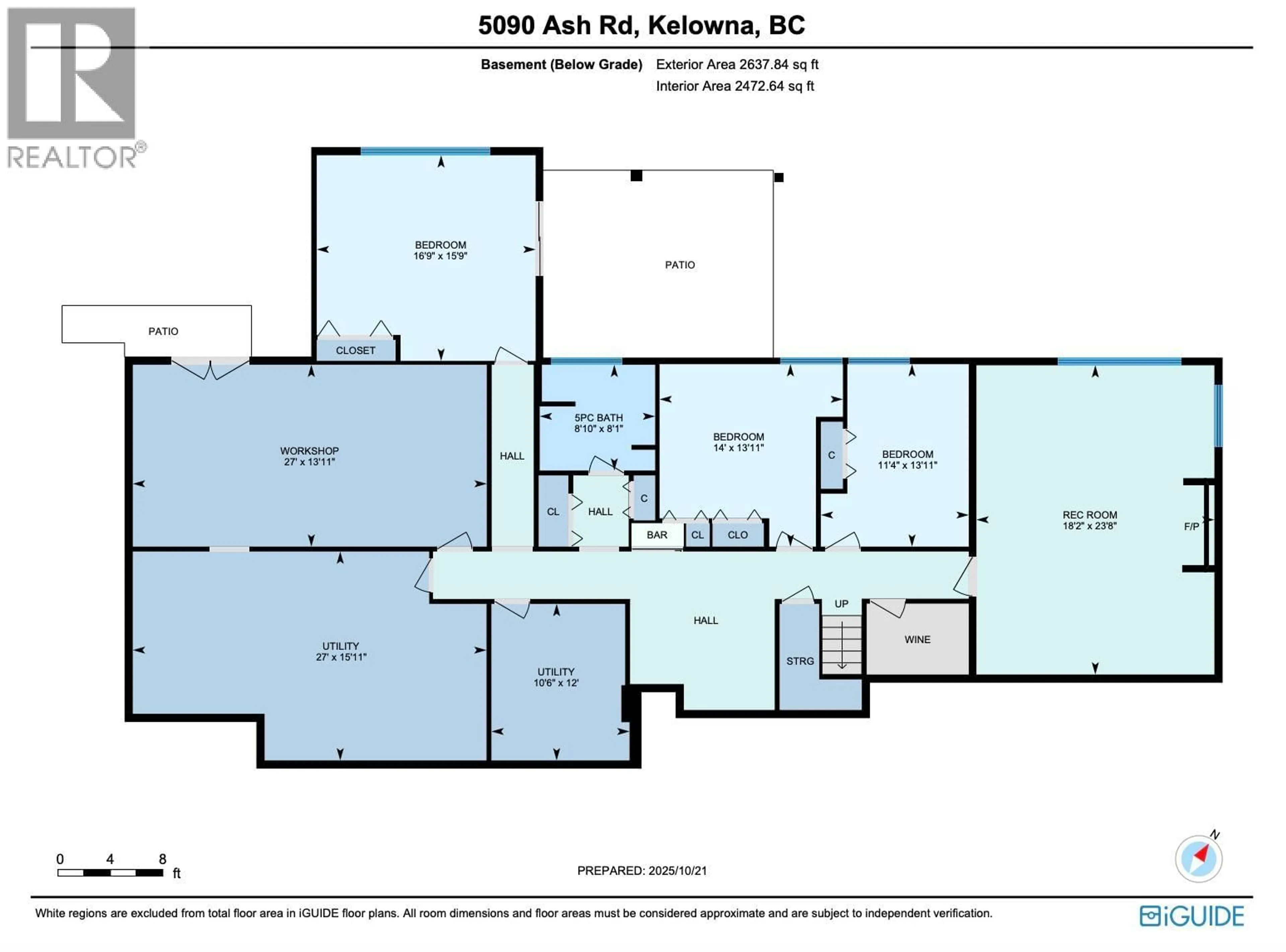 Floor plan for 5090 ASH ROAD, Kelowna British Columbia V1W4K1