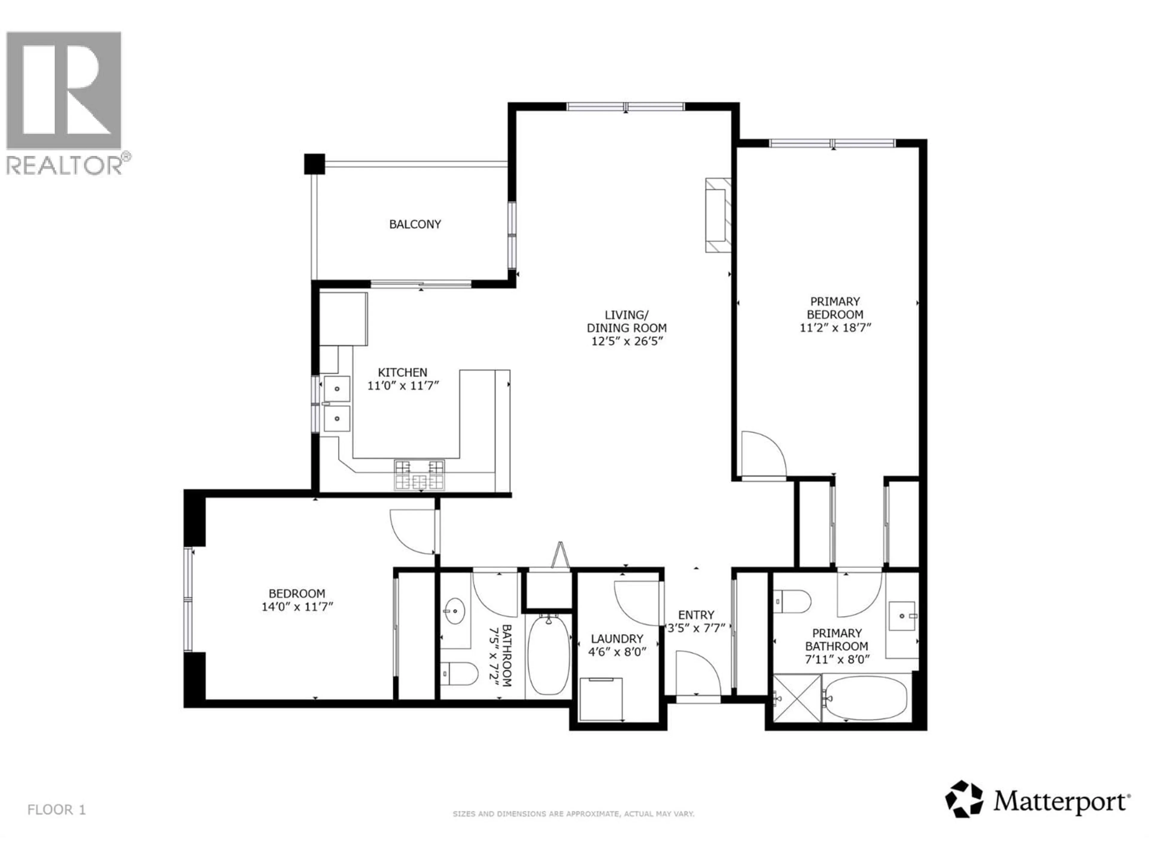 Floor plan for 313 - 3739 CASORSO ROAD, Kelowna British Columbia V1W5E8