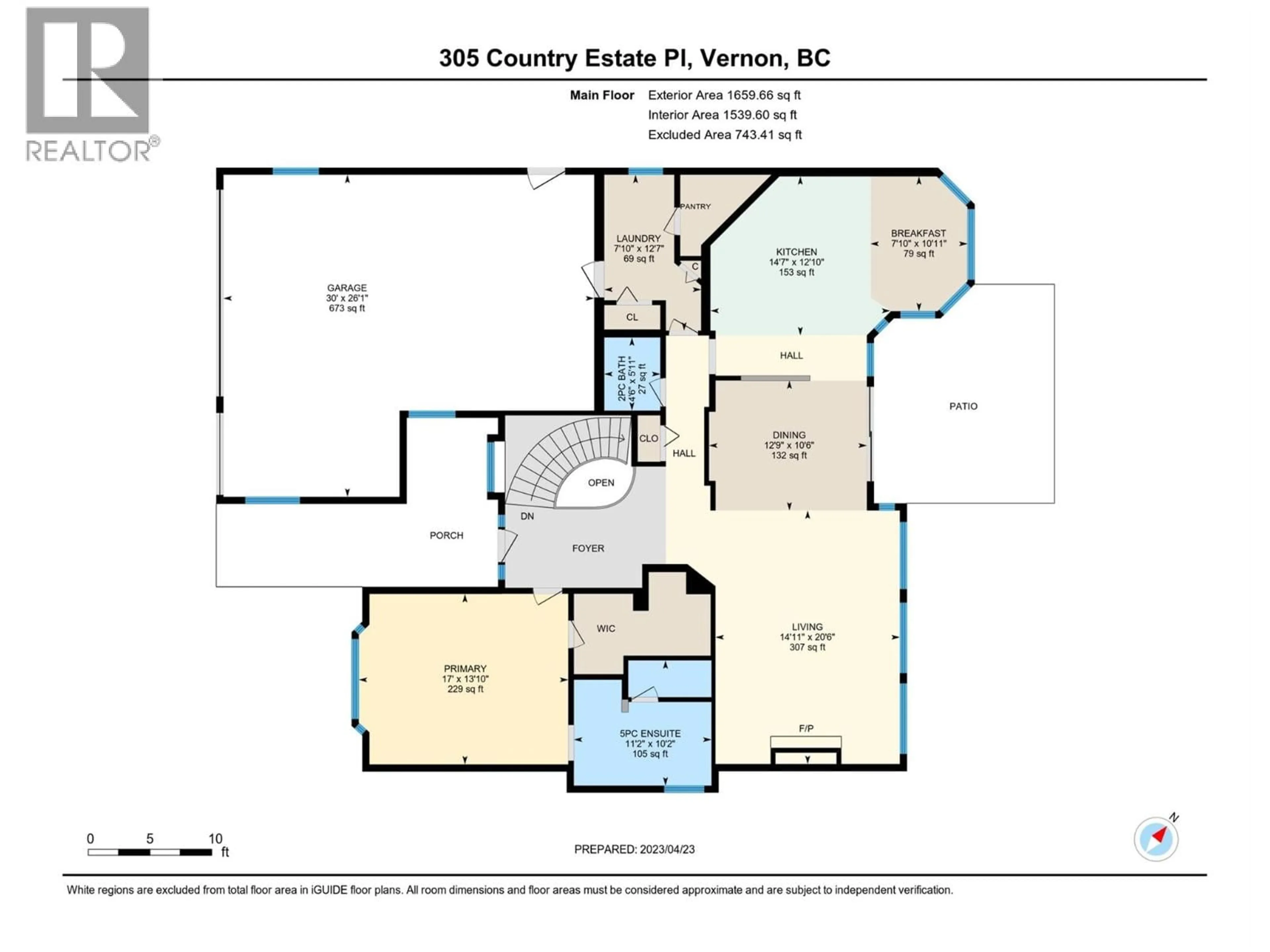 Floor plan for 305 COUNTRY ESTATE PLACE, Vernon British Columbia V1B2W7
