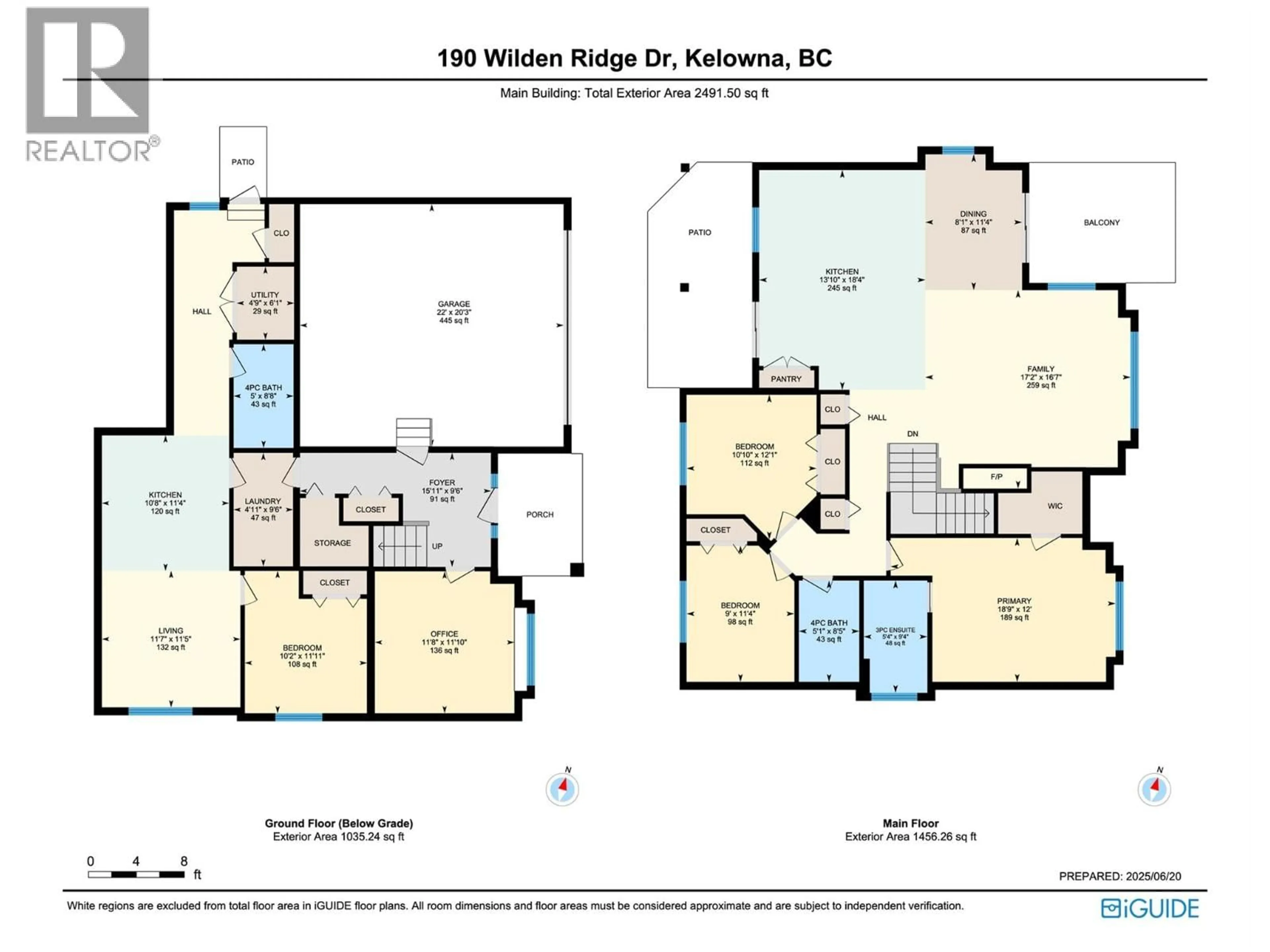 Floor plan for 190 WILDEN RIDGE DRIVE, Kelowna British Columbia V1V2Z9