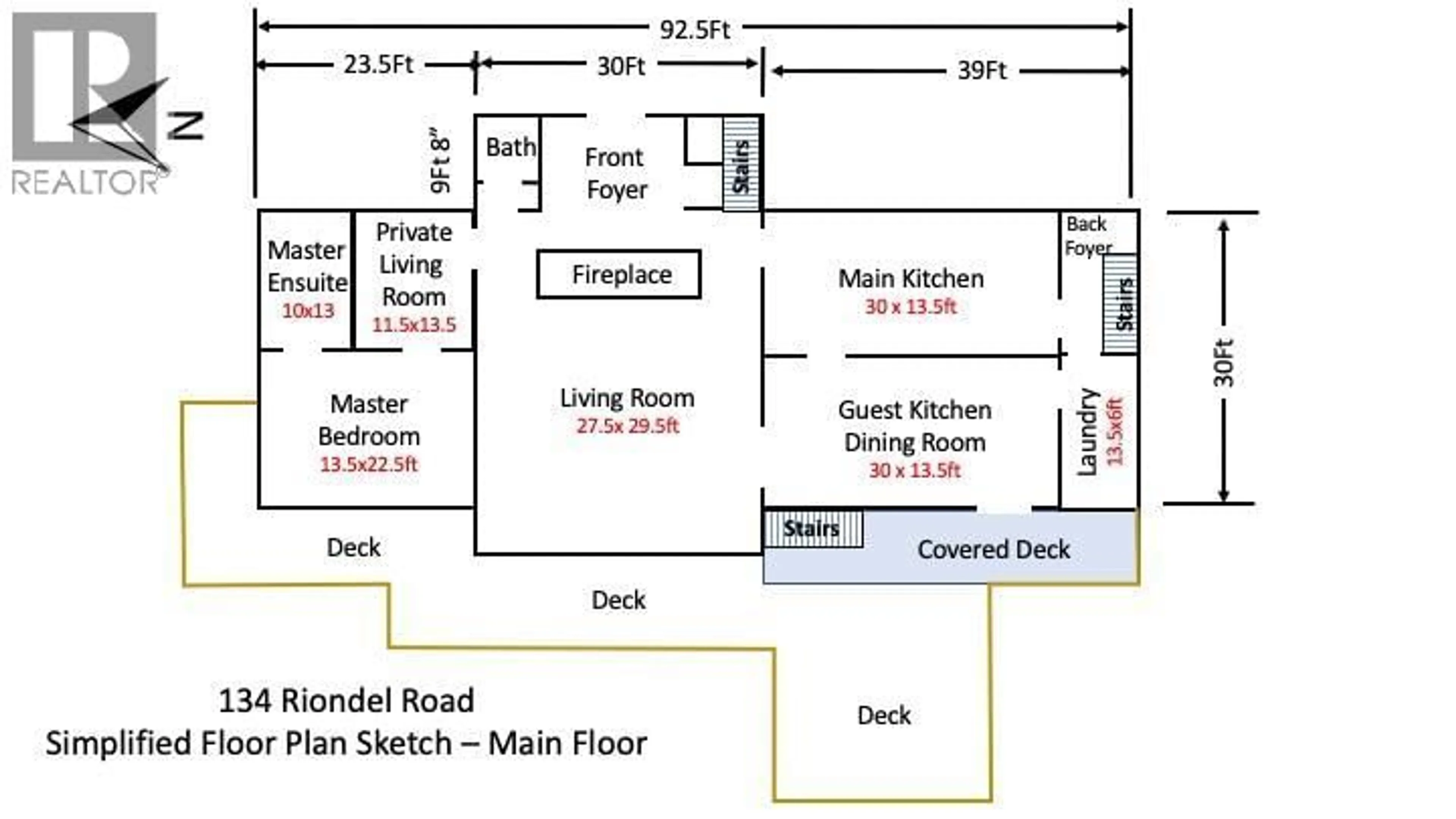 Floor plan for 134 RIONDEL ROAD, Kootenay Bay British Columbia V0B1X0