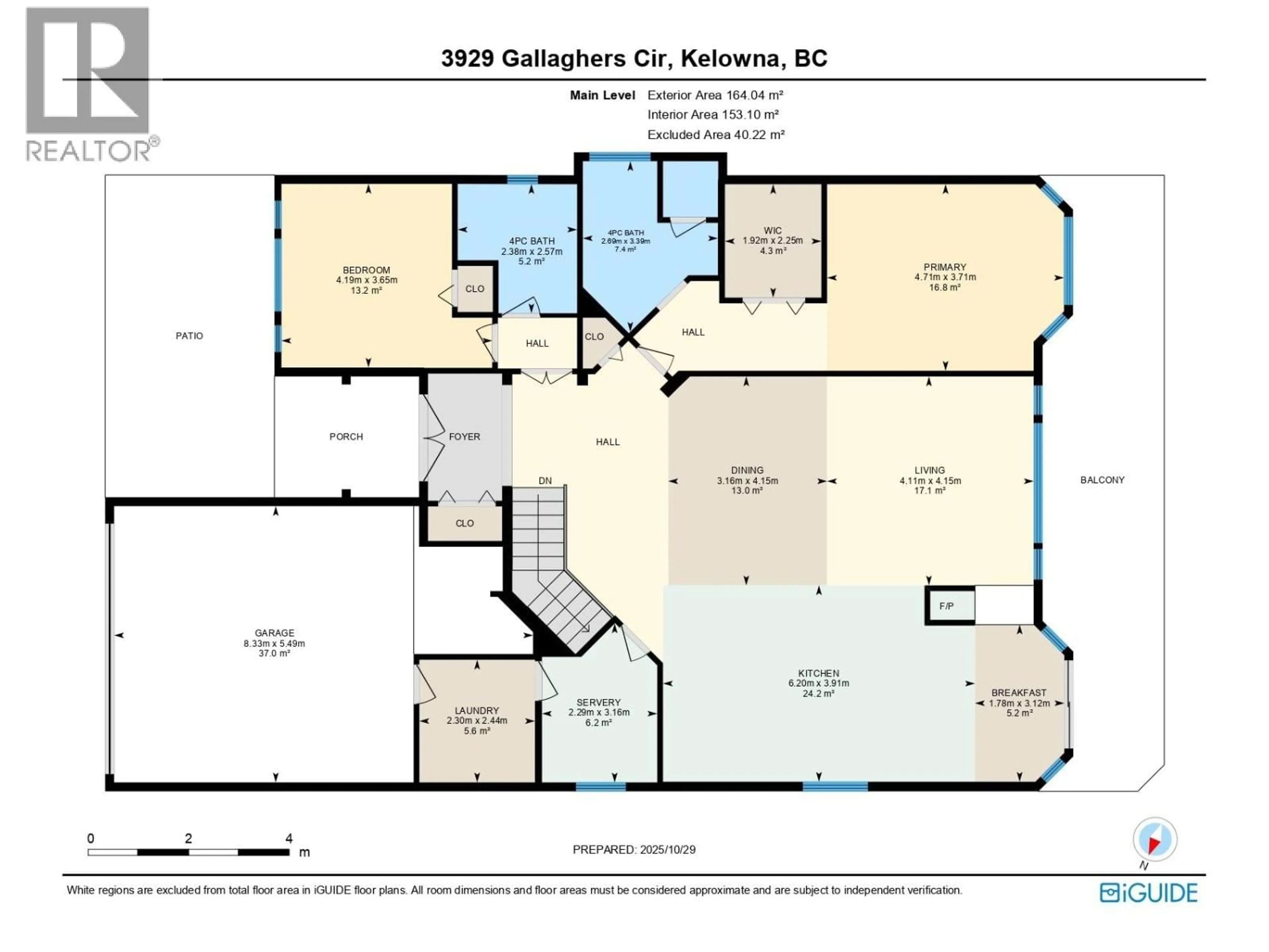 Floor plan for 3929 GALLAGHERS CIRCLE, Kelowna British Columbia V1W3Z9
