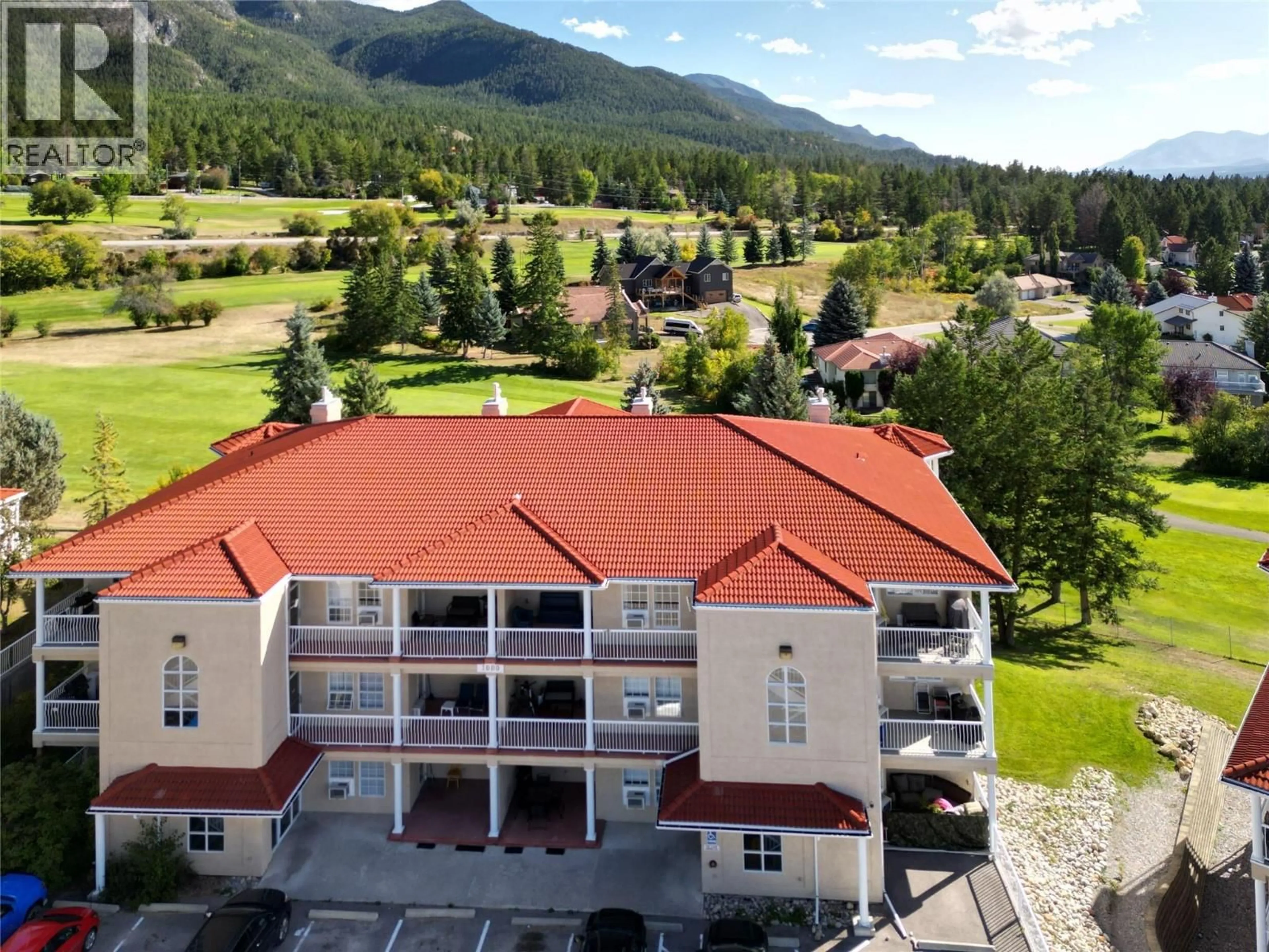 A pic from outside/outdoor area/front of a property/back of a property/a pic from drone, mountain view for 1010A - 5052 RIVERVIEW ROAD, Fairmont Hot Springs British Columbia V0B1L1