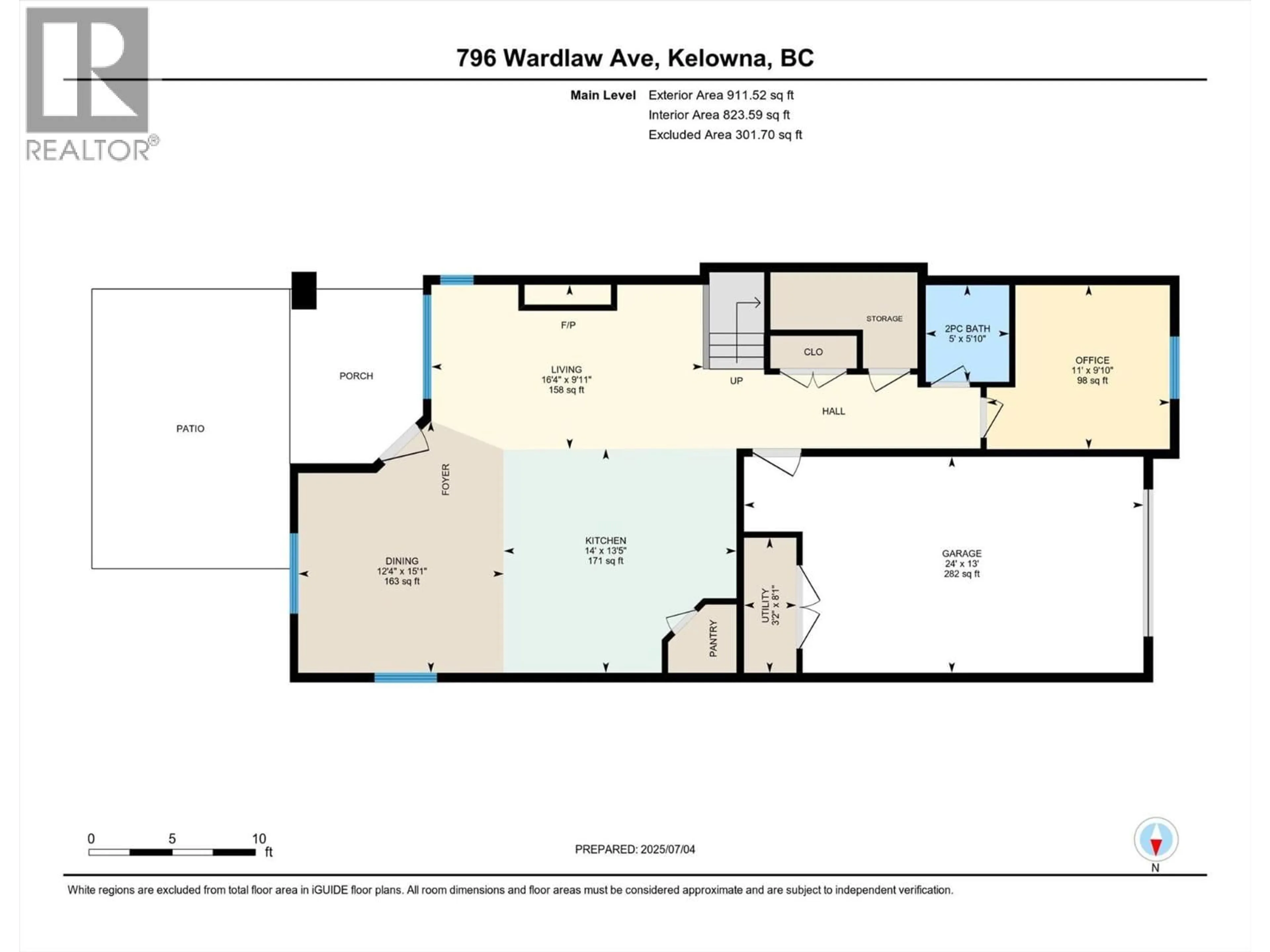 Floor plan for 796 WARDLAW AVENUE, Kelowna British Columbia V1Y5B9