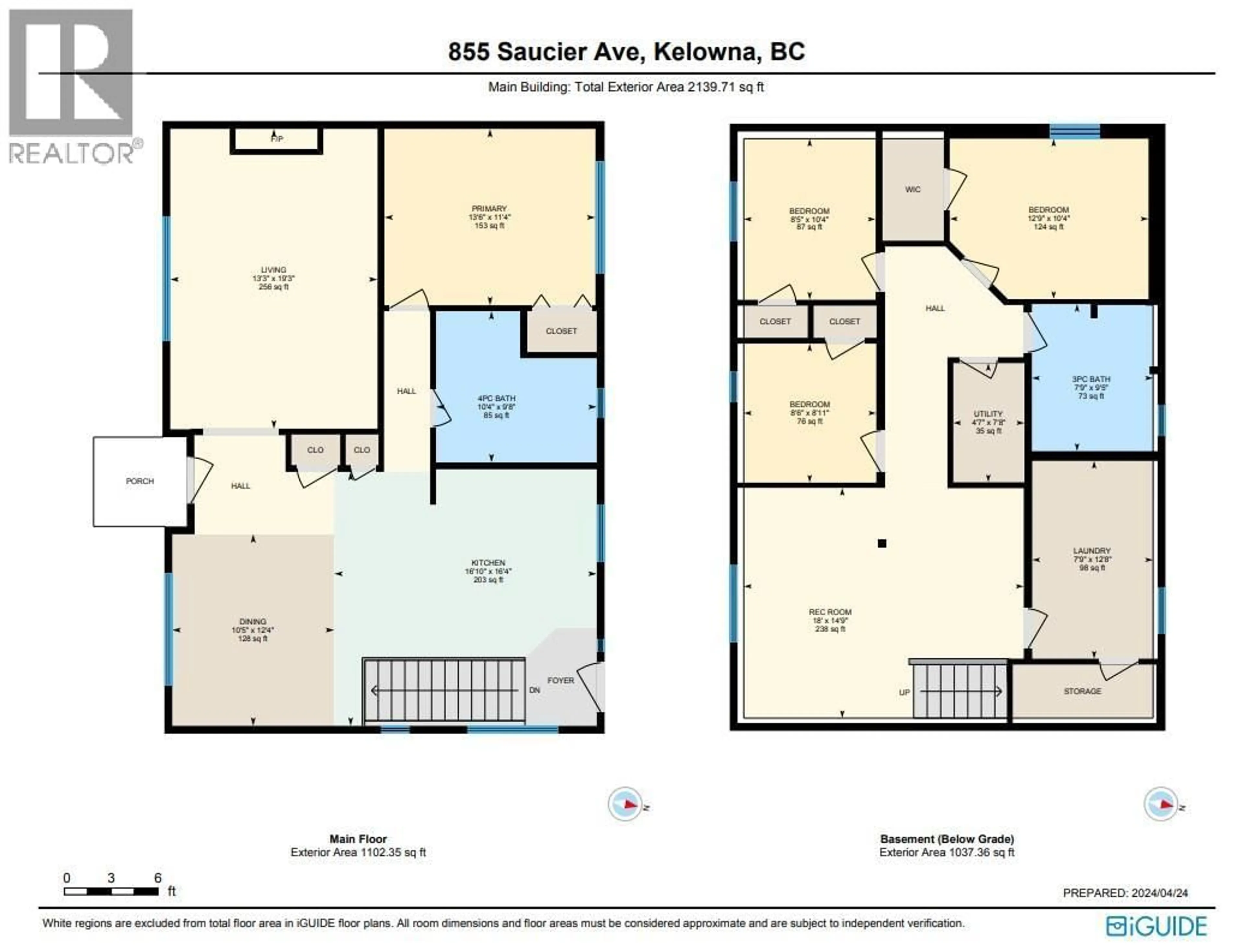 Floor plan for 855 SAUCIER AVENUE, Kelowna British Columbia V1Y6A4