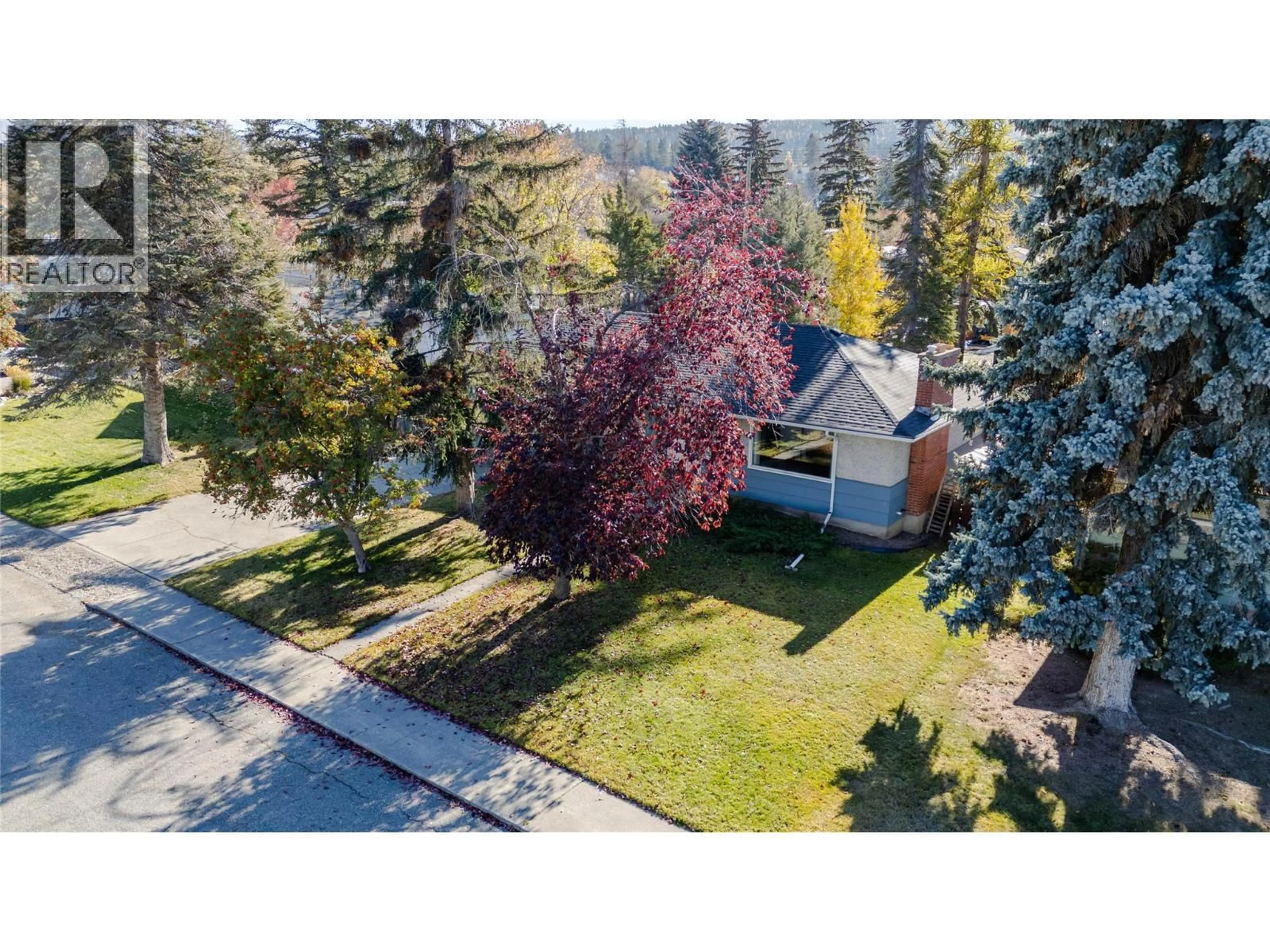 A pic from outside/outdoor area/front of a property/back of a property/a pic from drone, street for 709 10TH  S STREET, Cranbrook British Columbia V1C1S7