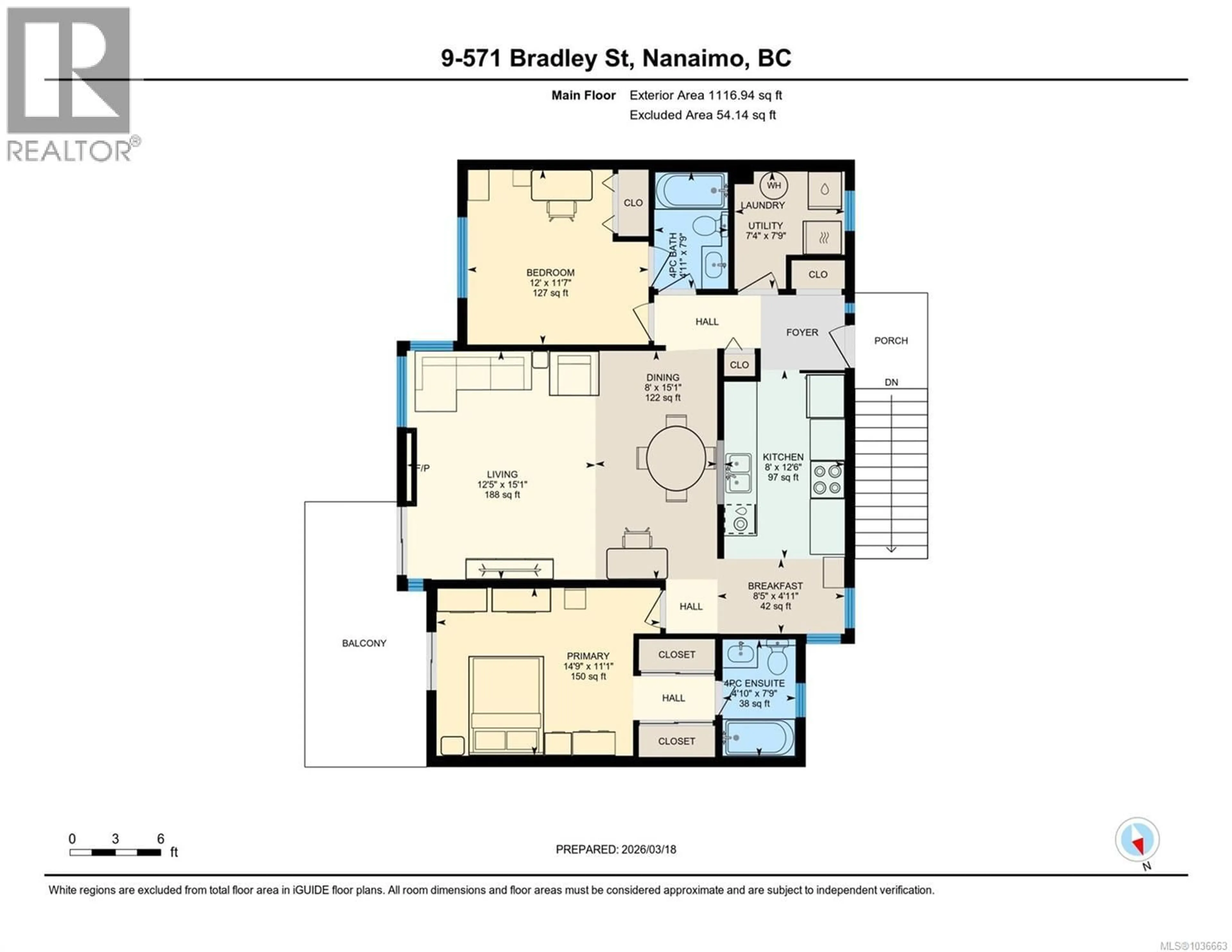 Floor plan for 9 - 571 BRADLEY STREET, Nanaimo British Columbia V9S1B9