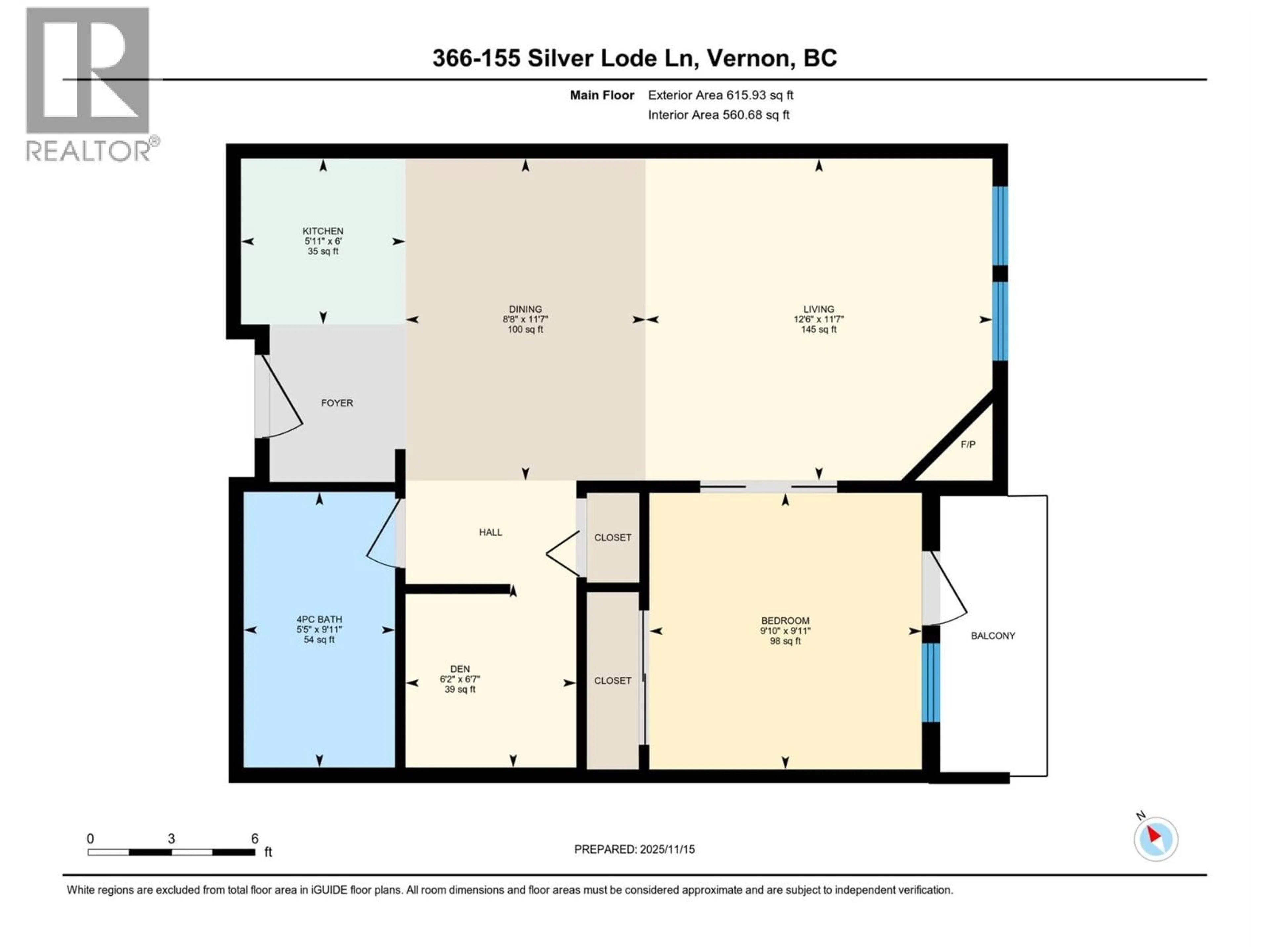 Floor plan for 366 - 155 SILVER LODE LANE, Vernon British Columbia V1B3M1