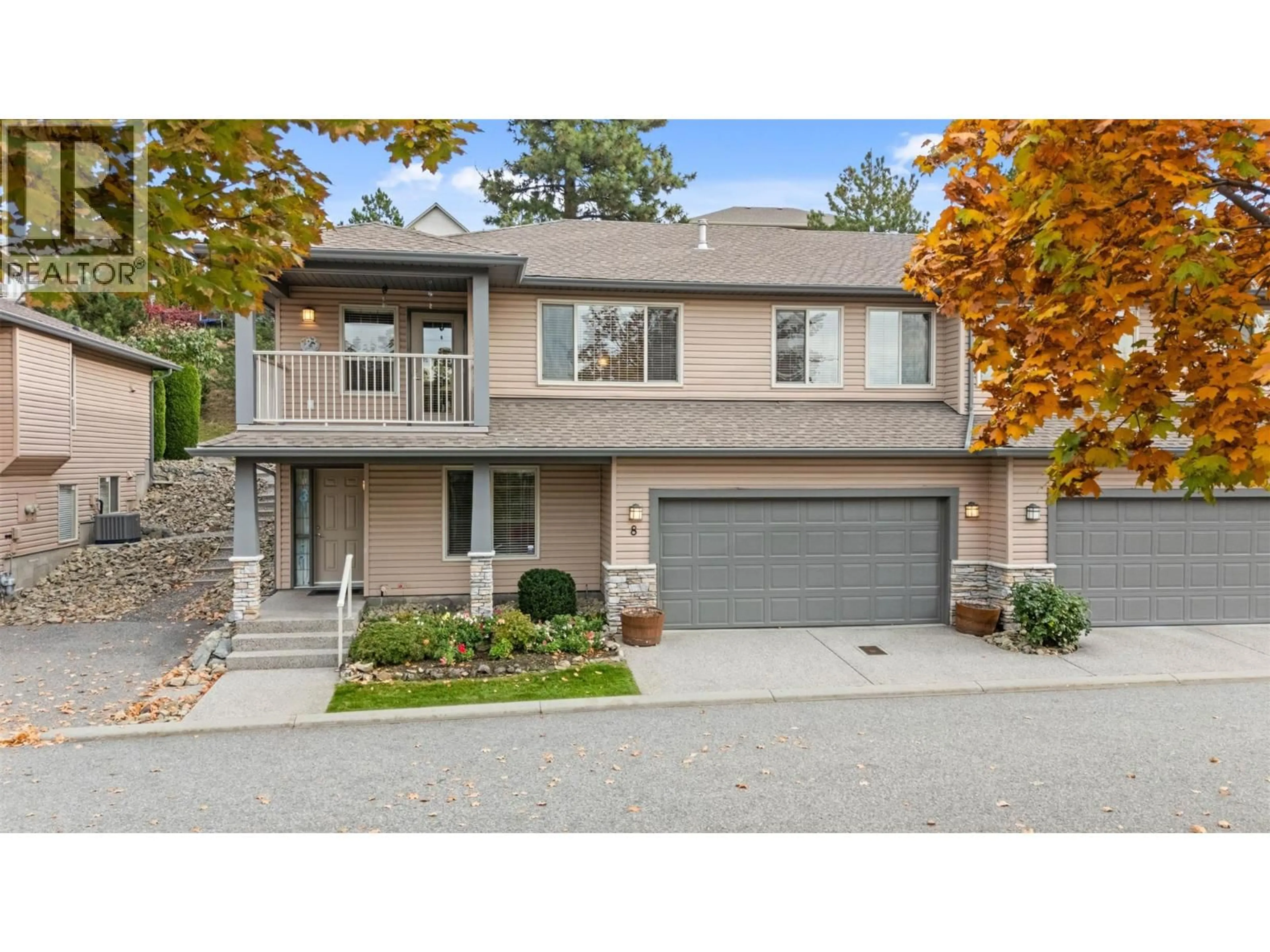 Home with brick exterior material, street for 8 - 3512 RIDGE BOULEVARD, West Kelowna British Columbia V4T2X5