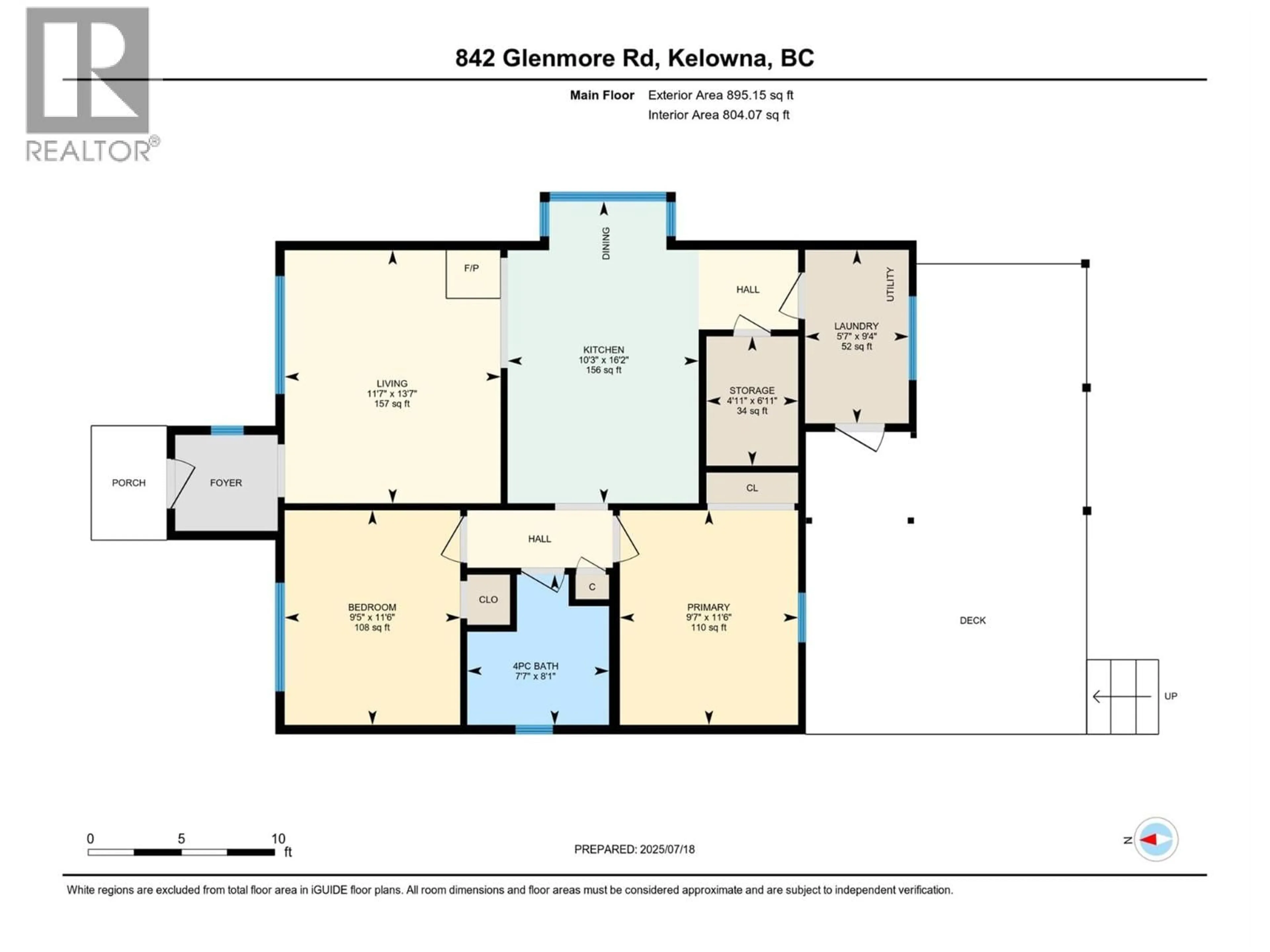 Floor plan for 842 GLENMORE DRIVE, Kelowna British Columbia V1Y4N9