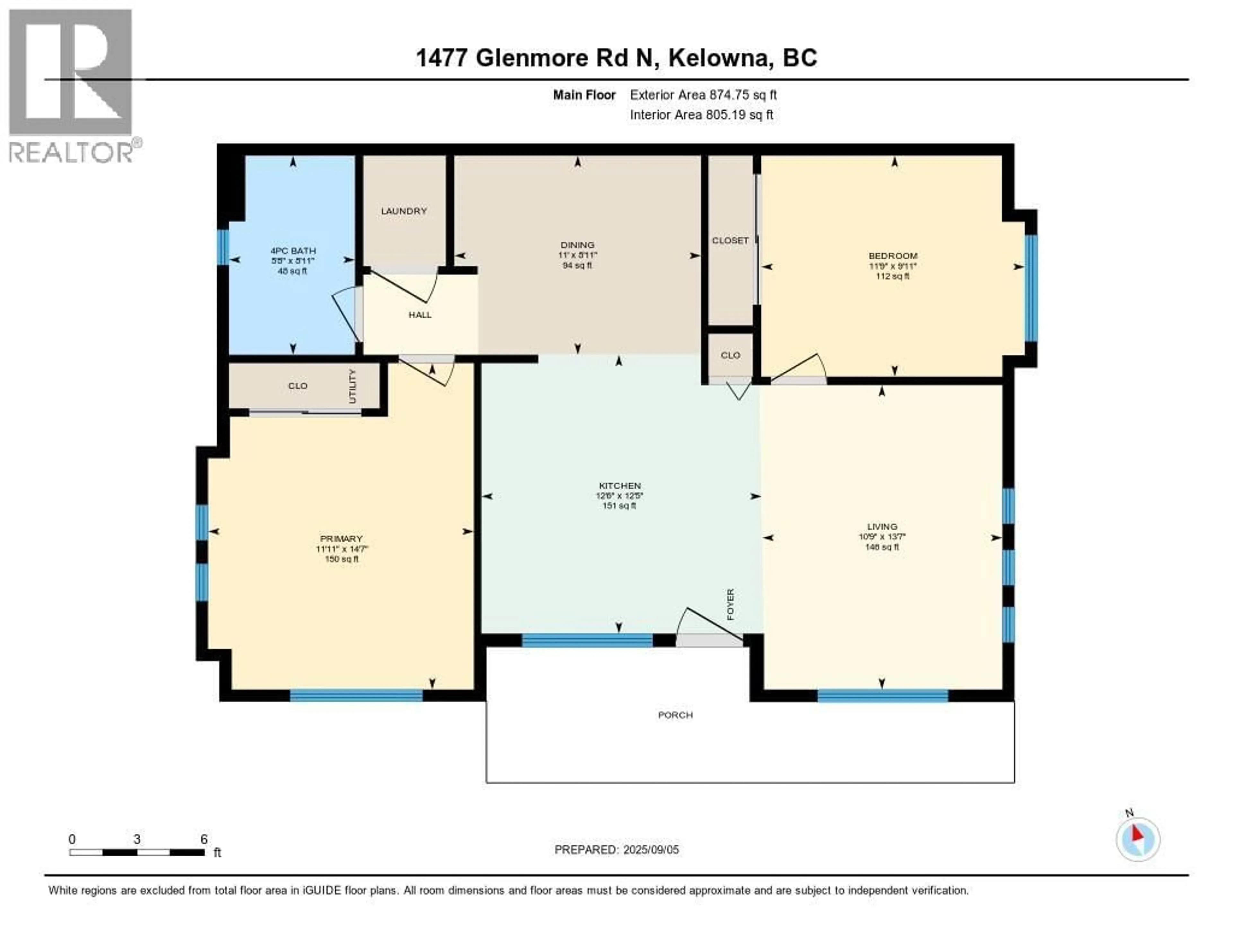 Floor plan for 101B - 1477 GLENMORE ROAD NORTH, Kelowna British Columbia V1V2C5