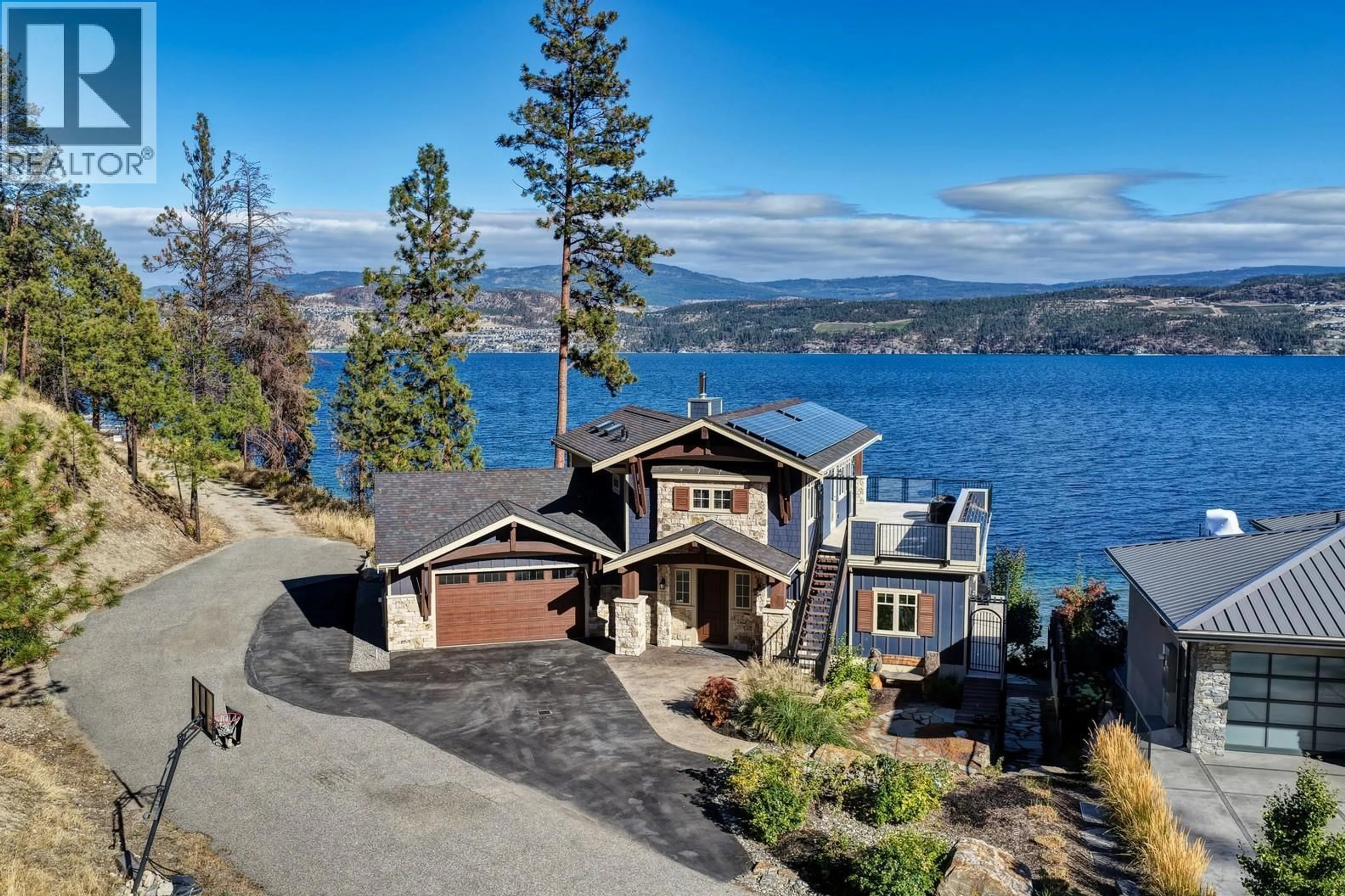 A pic from outside/outdoor area/front of a property/back of a property/a pic from drone, water/lake/river/ocean view for 2329 WESTSIDE PLACE, Kelowna British Columbia V1Z3T5
