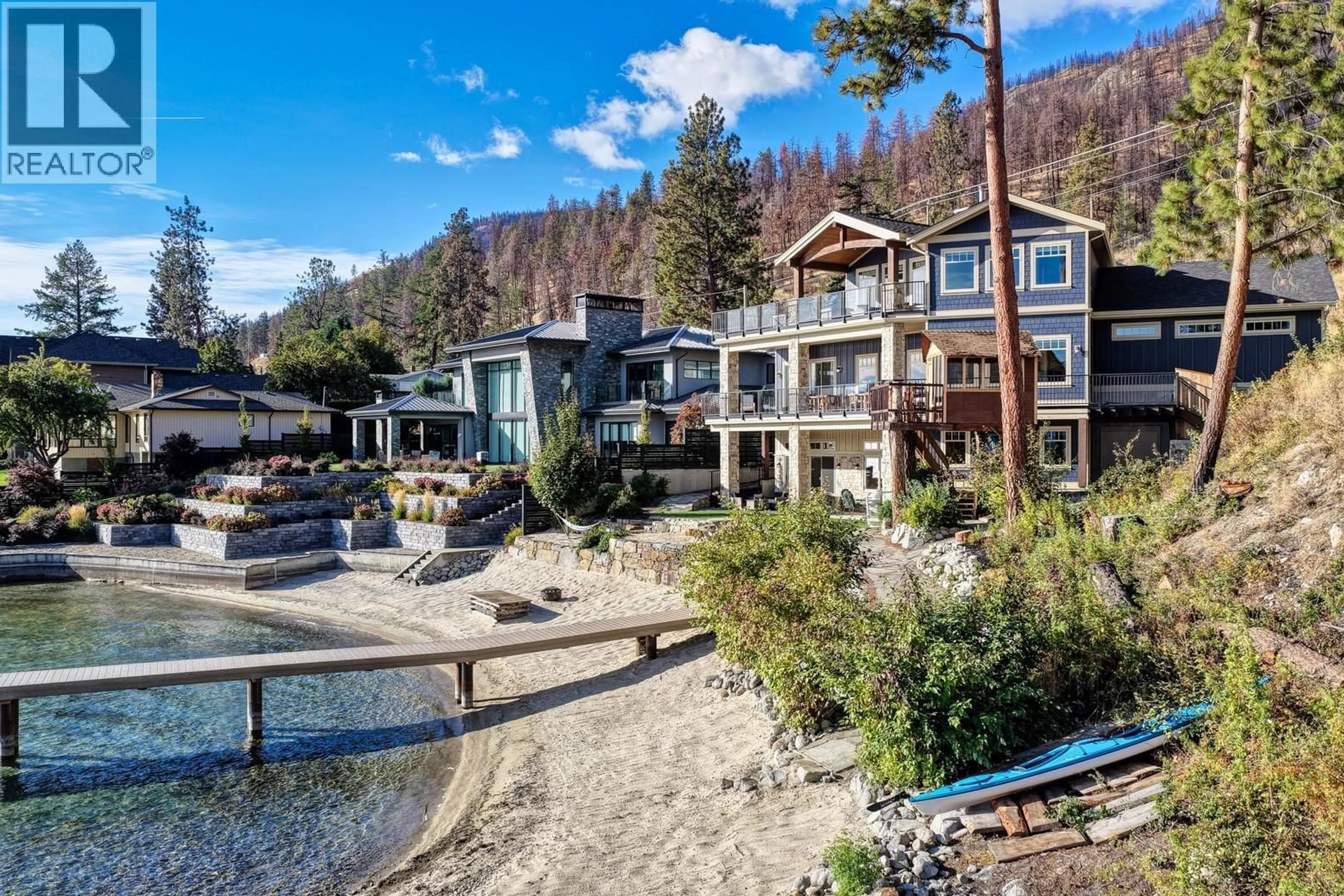 A pic from outside/outdoor area/front of a property/back of a property/a pic from drone, water/lake/river/ocean view for 2329 WESTSIDE PLACE, Kelowna British Columbia V1Z3T5
