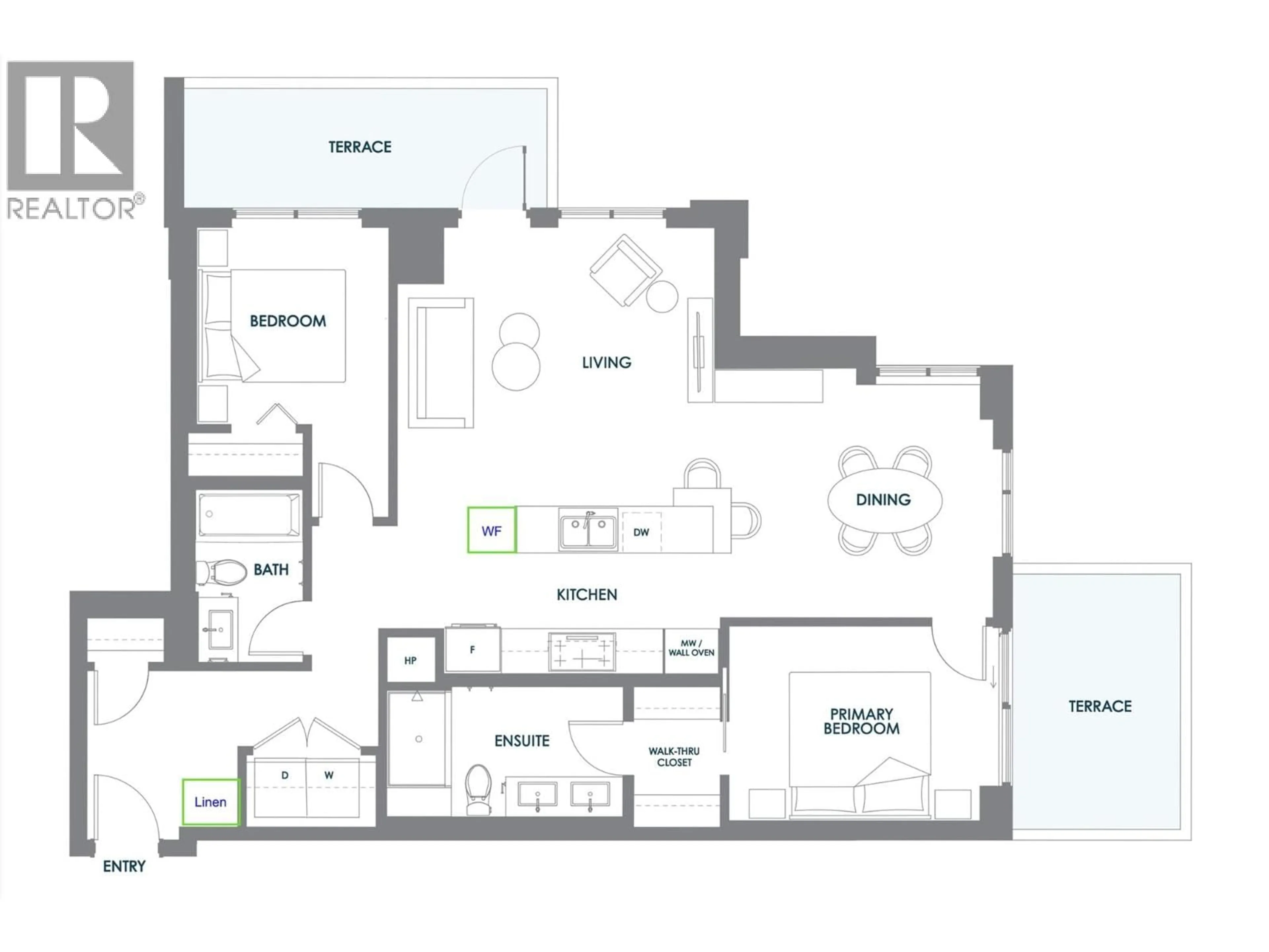 Floor plan for 511 - 3340 LAKESHORE ROAD, Kelowna British Columbia V1W0H6
