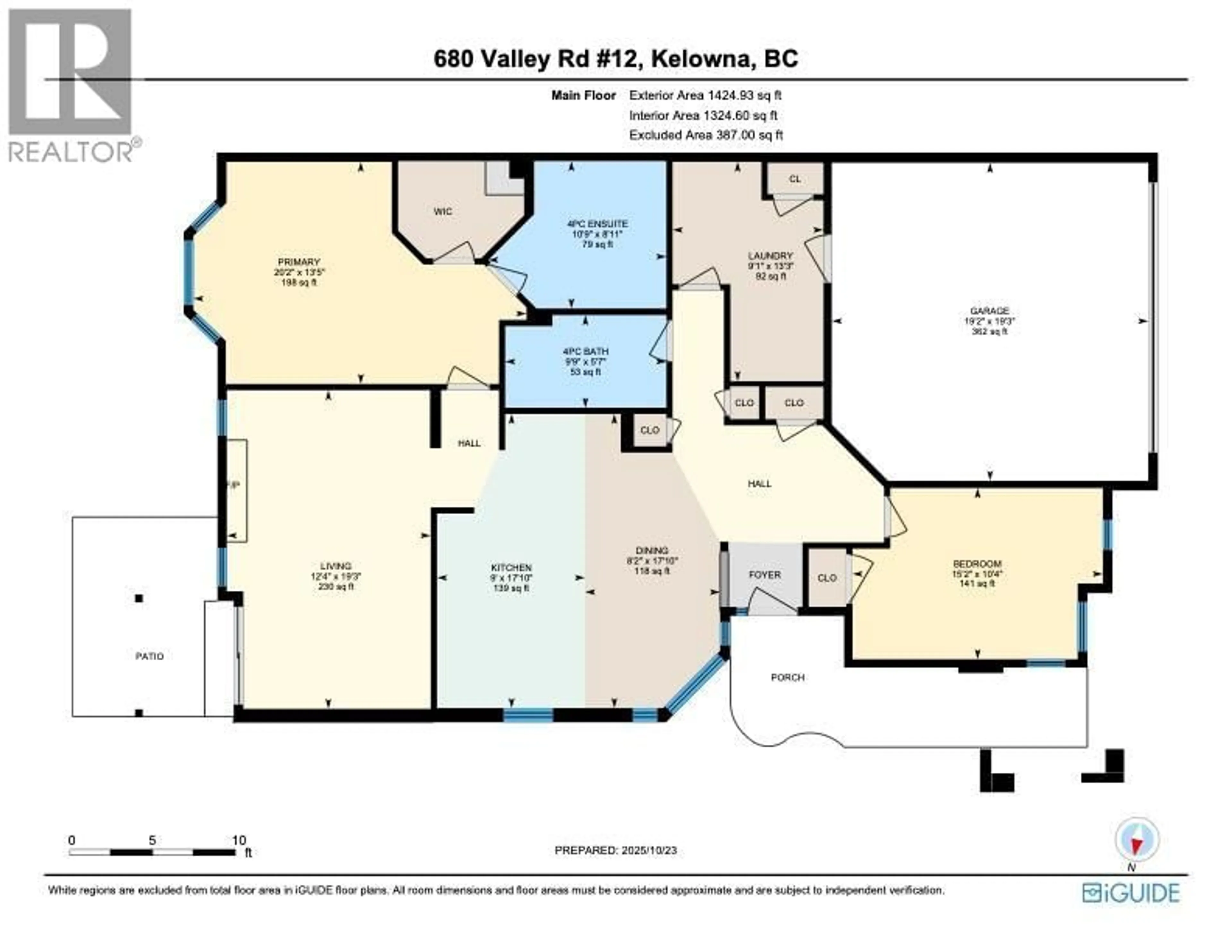 Floor plan for 12 - 680 VALLEY ROAD, Kelowna British Columbia V1V2J3