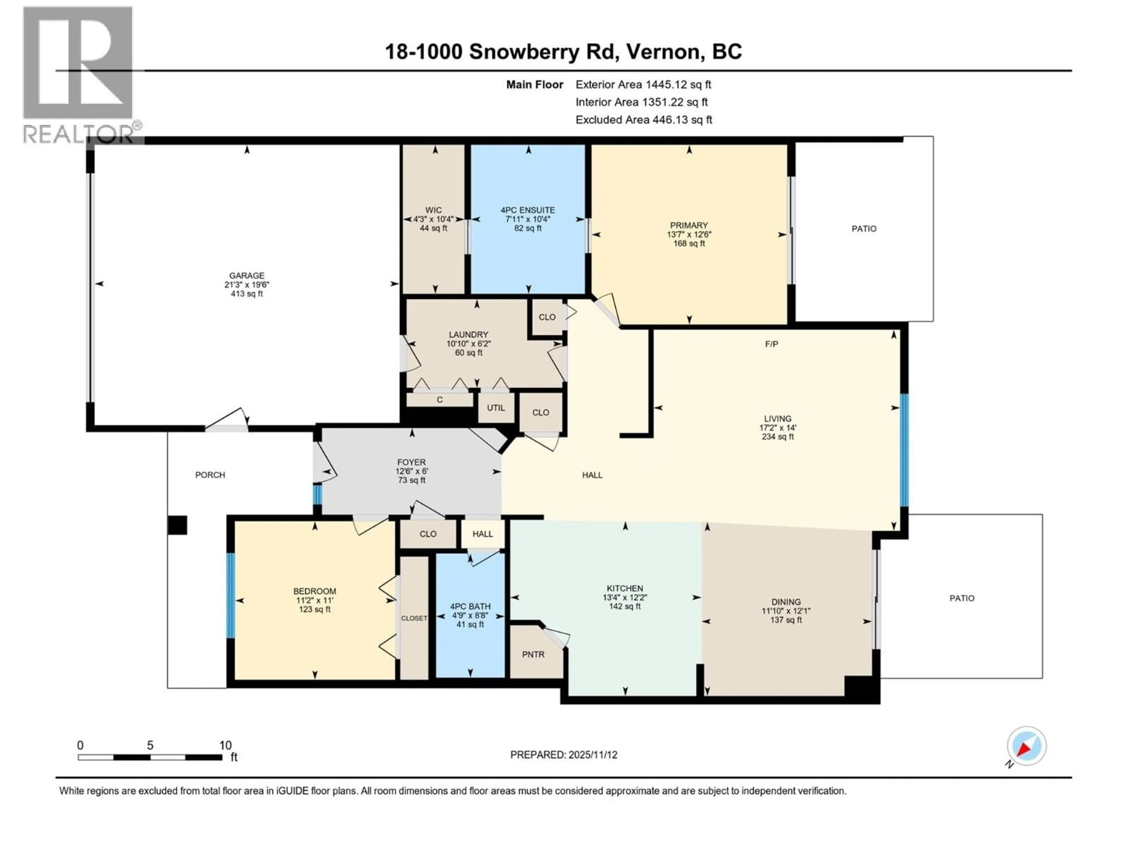 Floor plan for 18 - 1000 SNOWBERRY ROAD, Vernon British Columbia V1H2J5