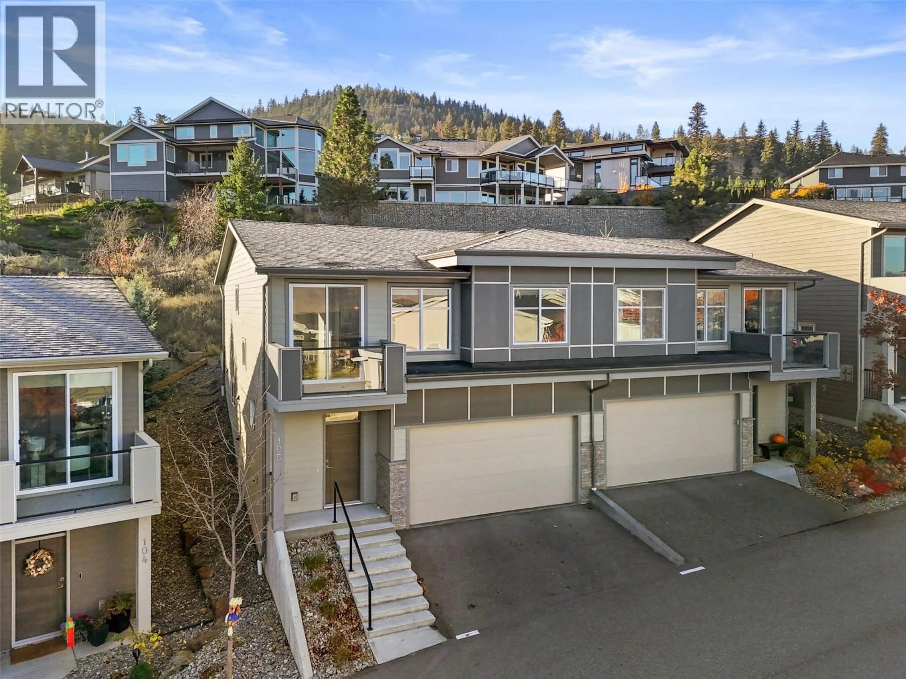 A pic from outside/outdoor area/front of a property/back of a property/a pic from drone, mountain view for 105 - 1993 QU'APPELLE BOULEVARD, Kamloops British Columbia V0E0C2