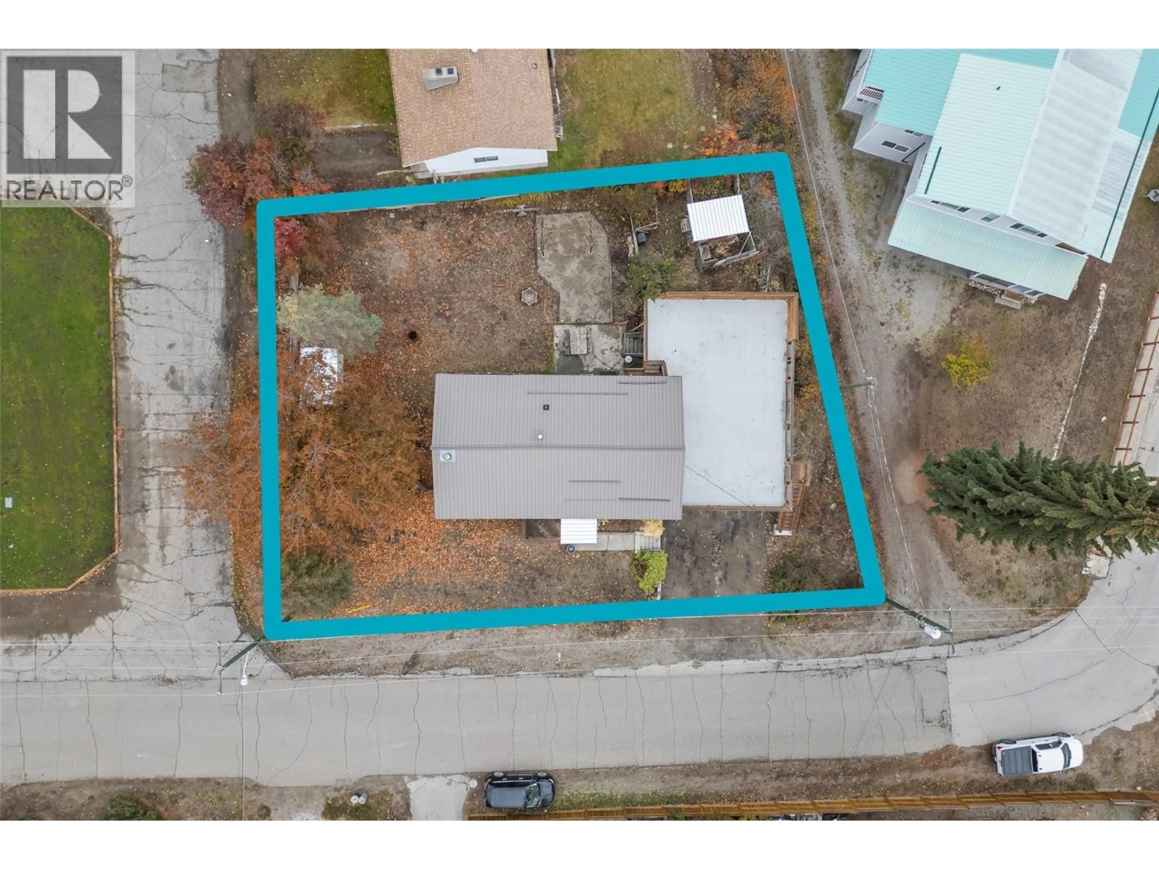A pic from outside/outdoor area/front of a property/back of a property/a pic from drone, street for 335 NECHIEFMAN STREET, Princeton British Columbia V0X1W0