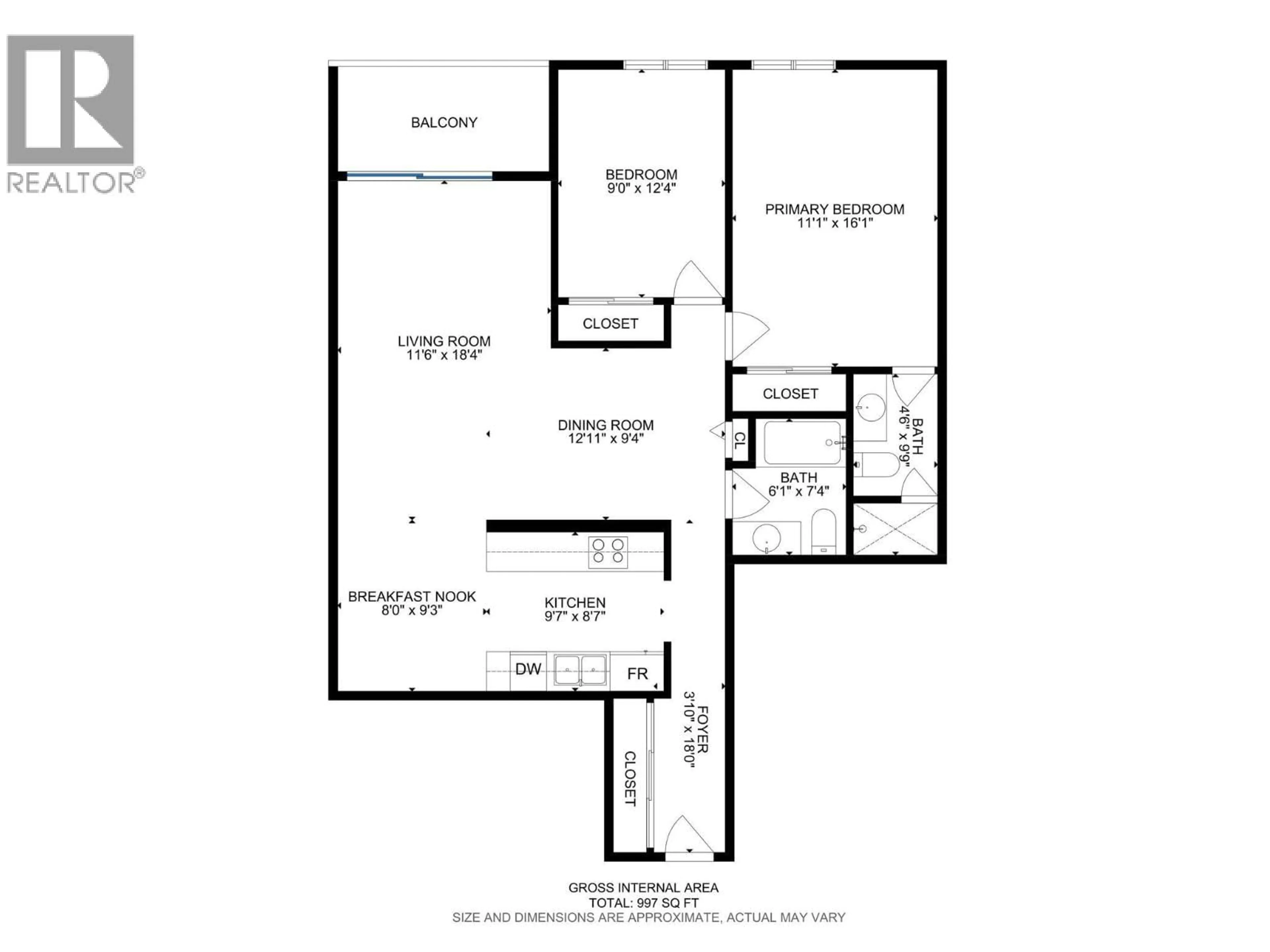 Floor plan for 403 - 555 ROWCLIFFE AVENUE, Kelowna British Columbia V1Y5Y8