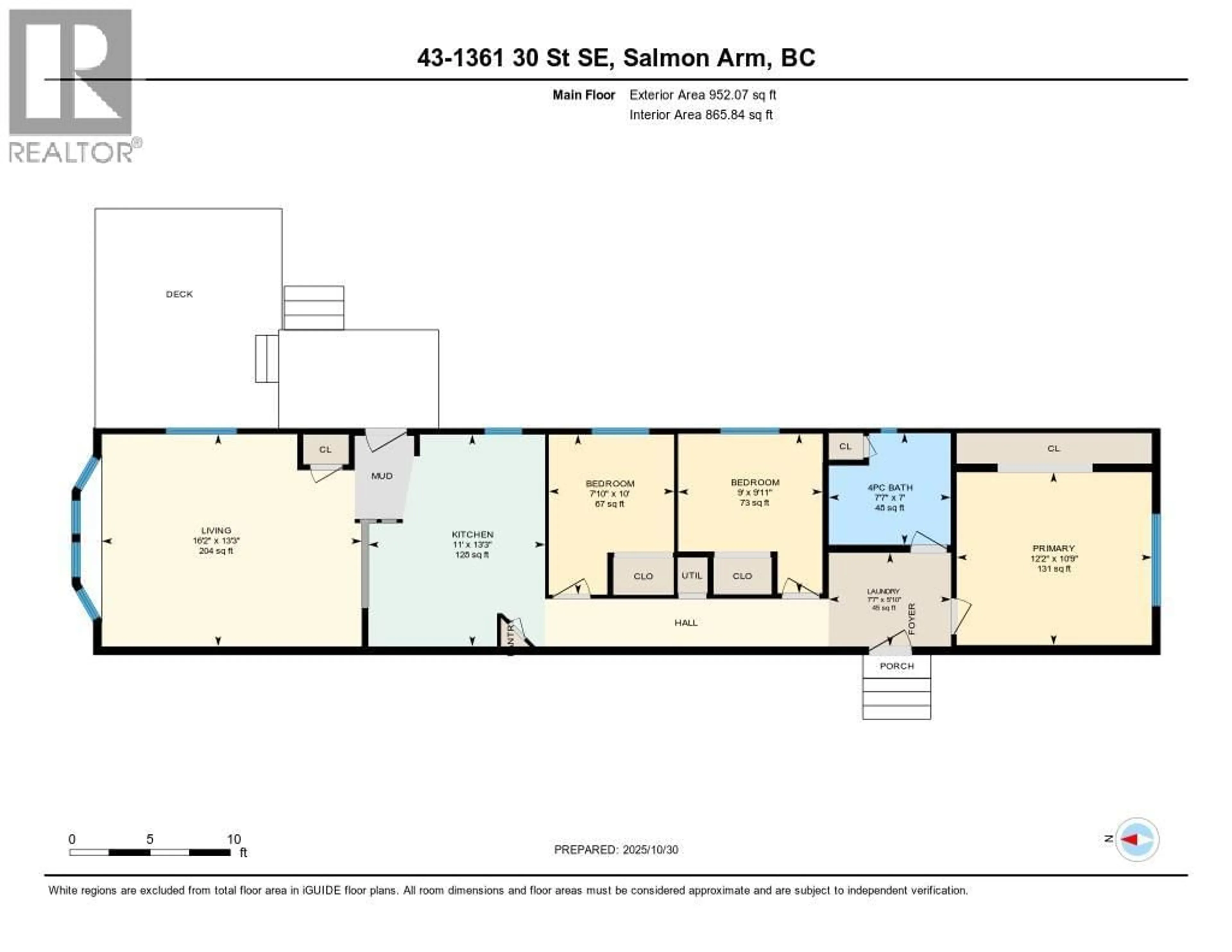 Floor plan for 43 - 1361 30 STREET SOUTHEAST, Salmon Arm British Columbia V1E2N4