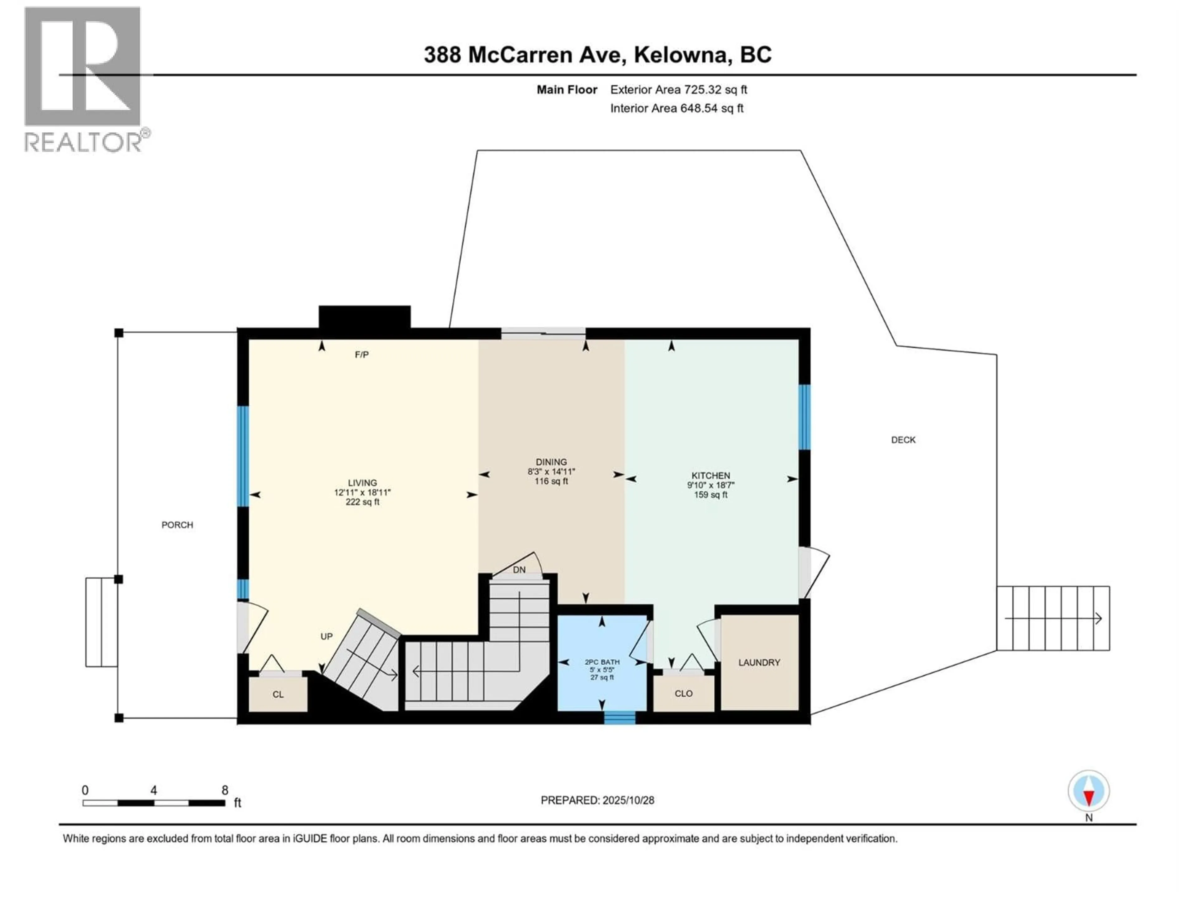 Floor plan for 388 MCCARREN AVENUE, Kelowna British Columbia V1W4W3