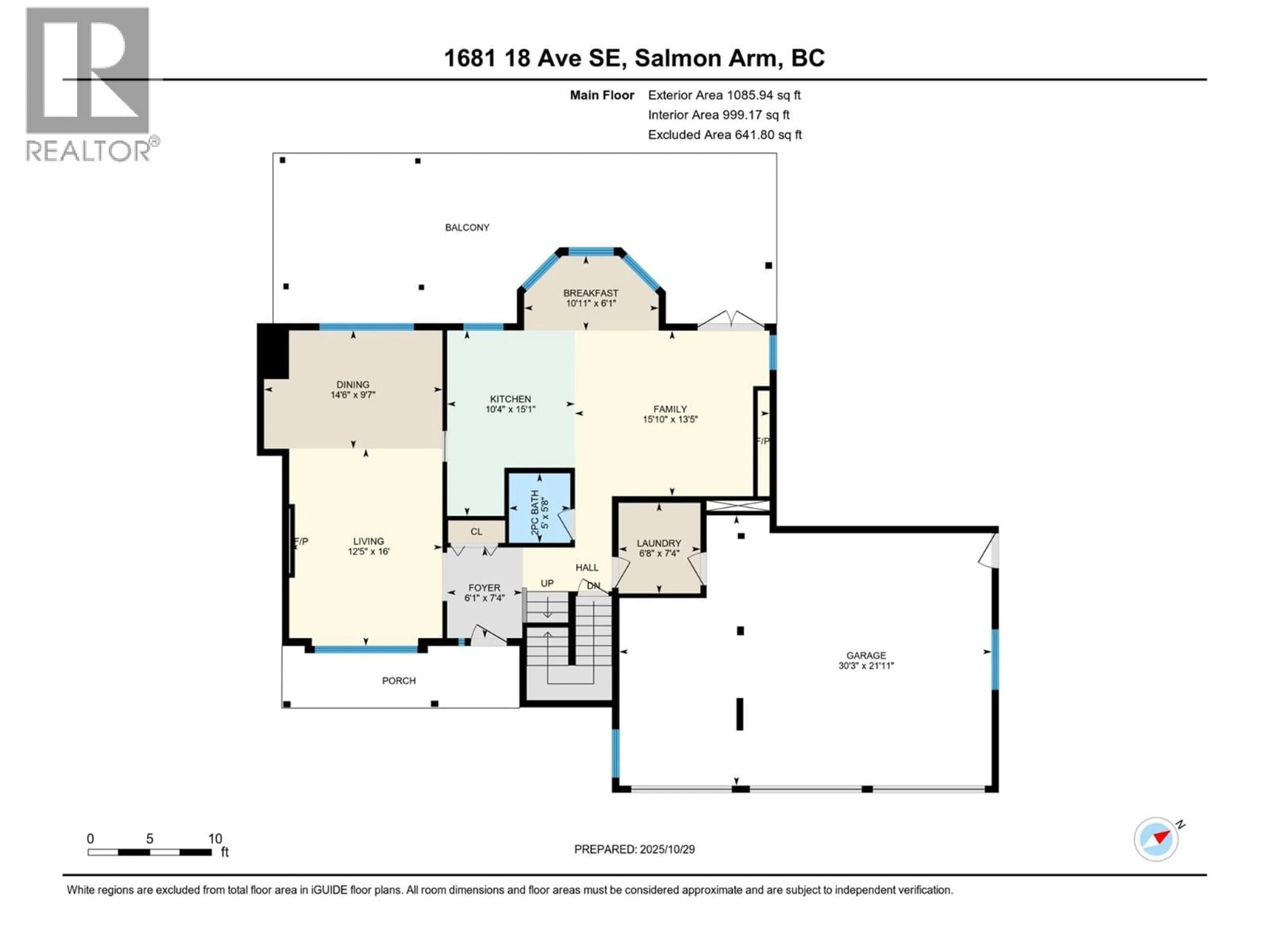 Floor plan for 1681 18 AVENUE SOUTHEAST, Salmon Arm British Columbia V1E2M9