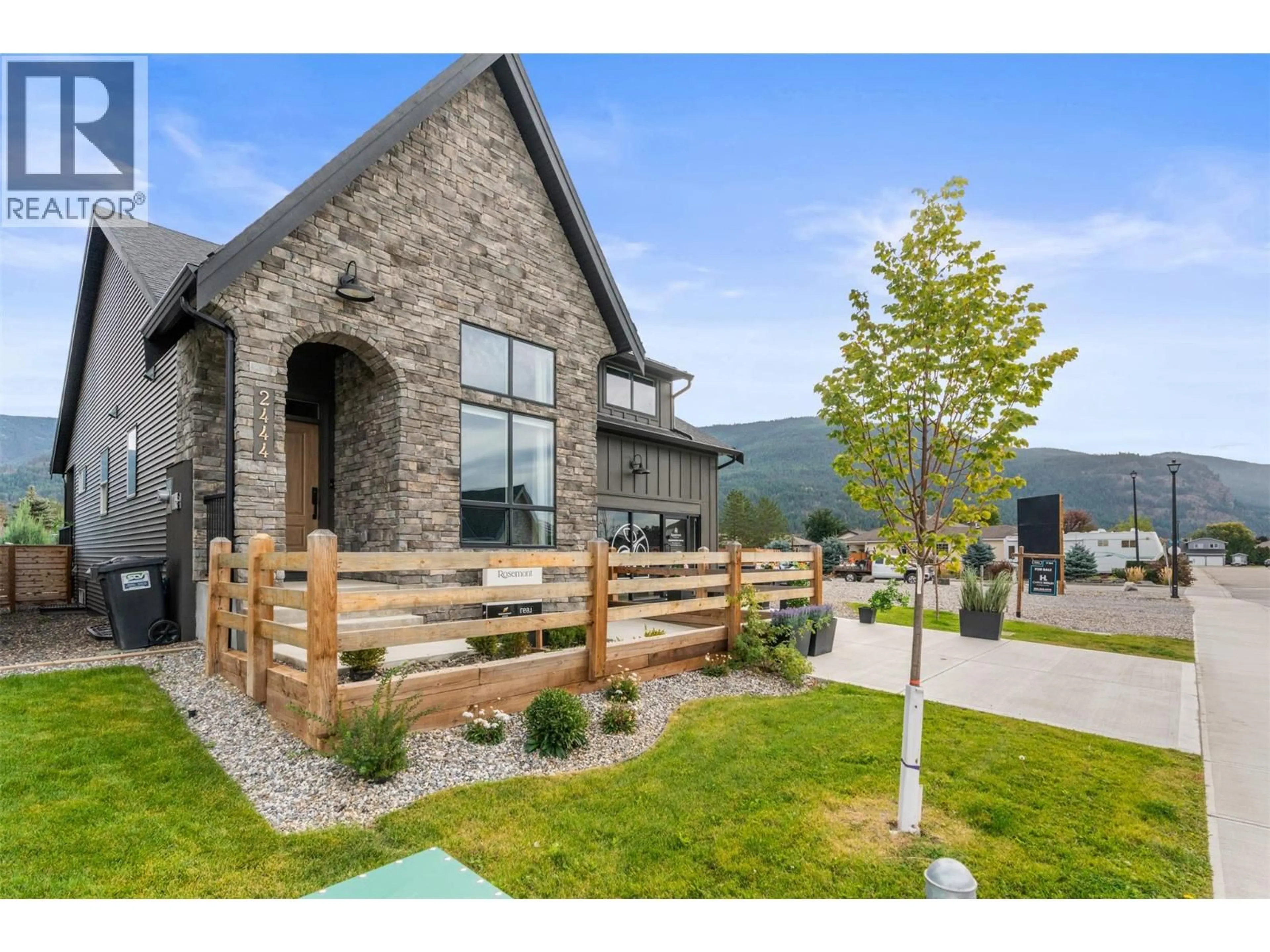 Home with brick exterior material, mountain view for 2444 BRADLEY DRIVE, Armstrong British Columbia V4Y0Y4