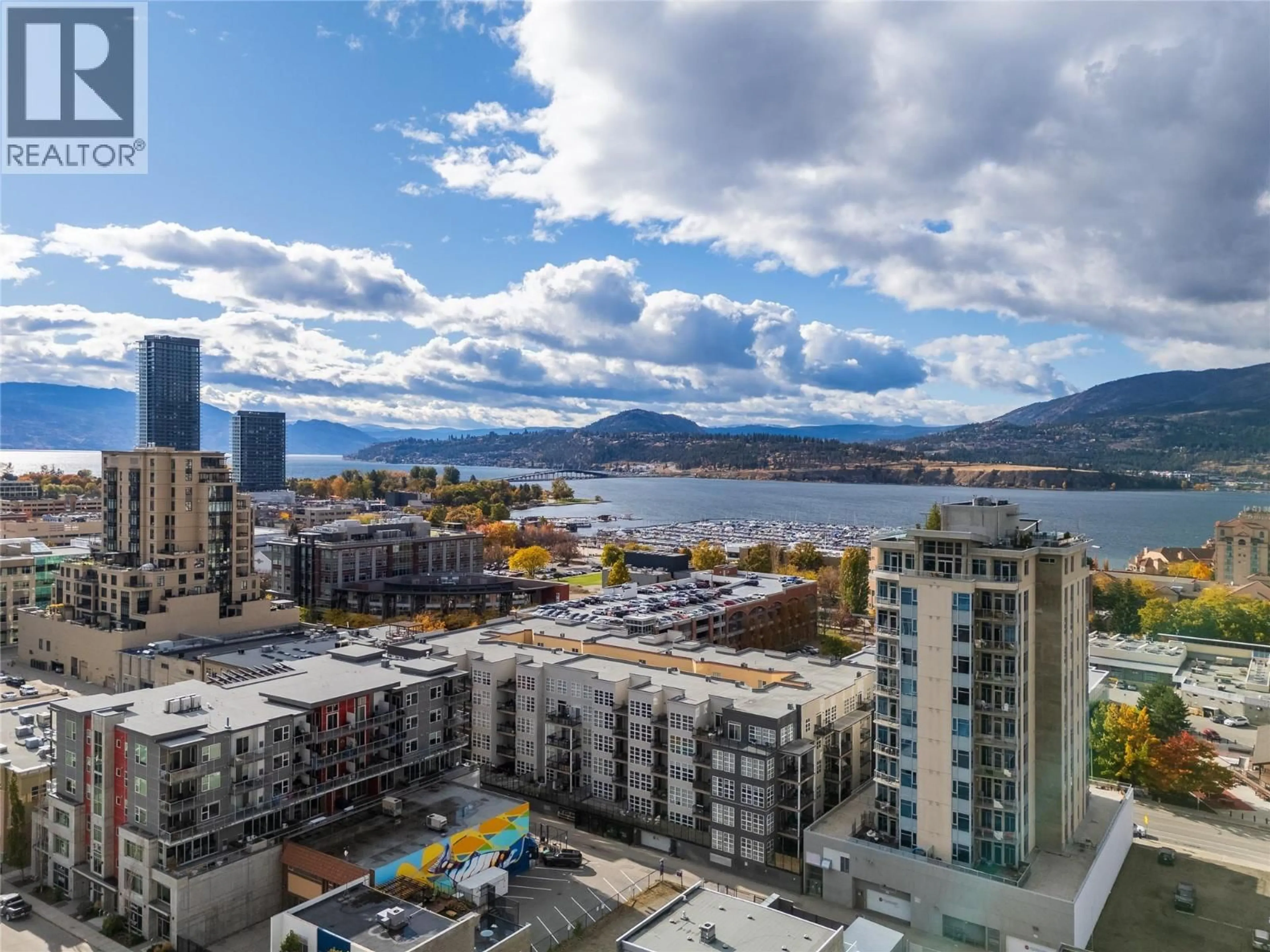A pic from outside/outdoor area/front of a property/back of a property/a pic from drone, unknown for 423 - 1331 ELLIS STREET, Kelowna British Columbia V1Y1Z9